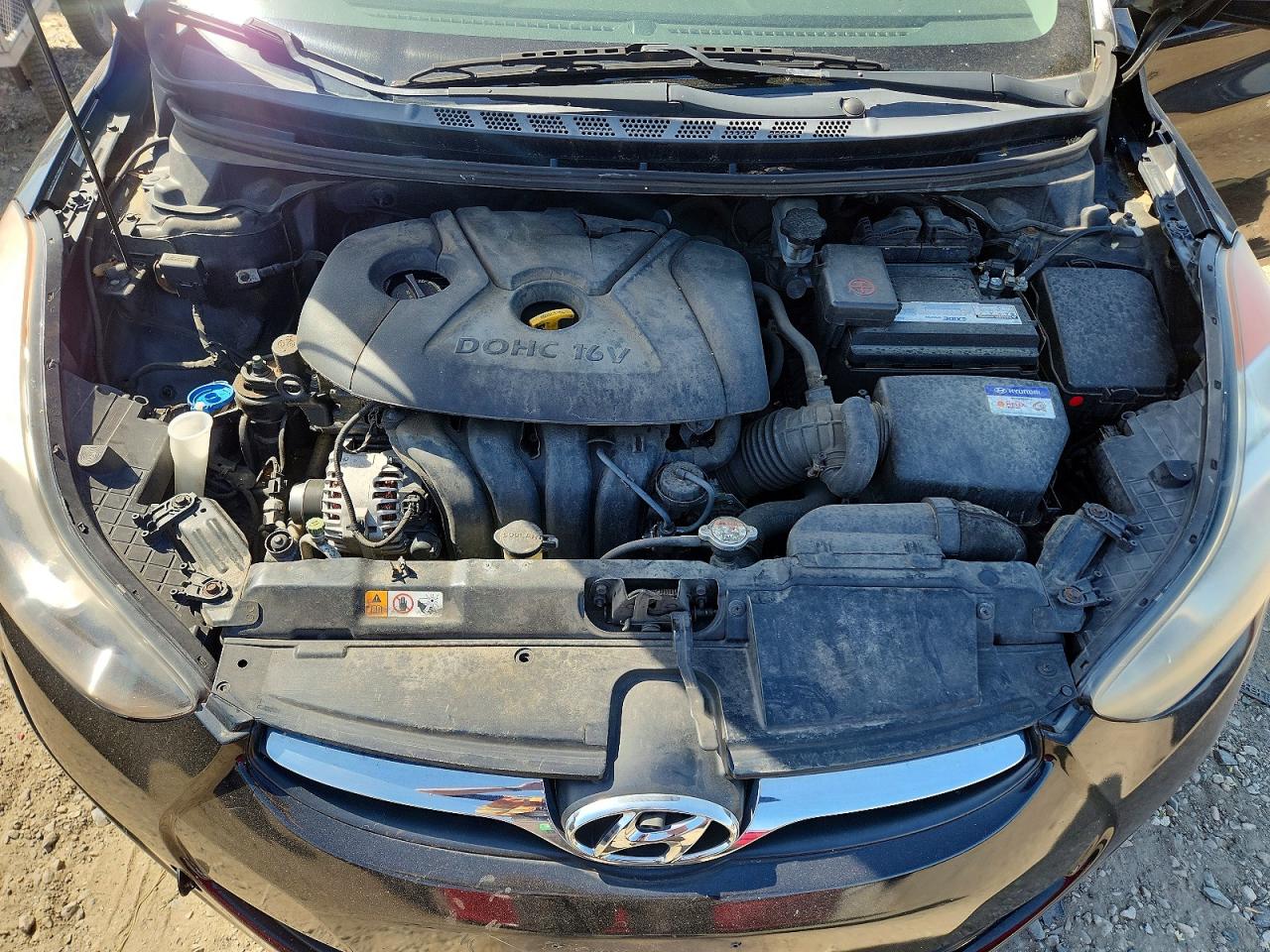 2013 Hyundai Elantra Gls Black vin: KMHDH4AE5DU906120