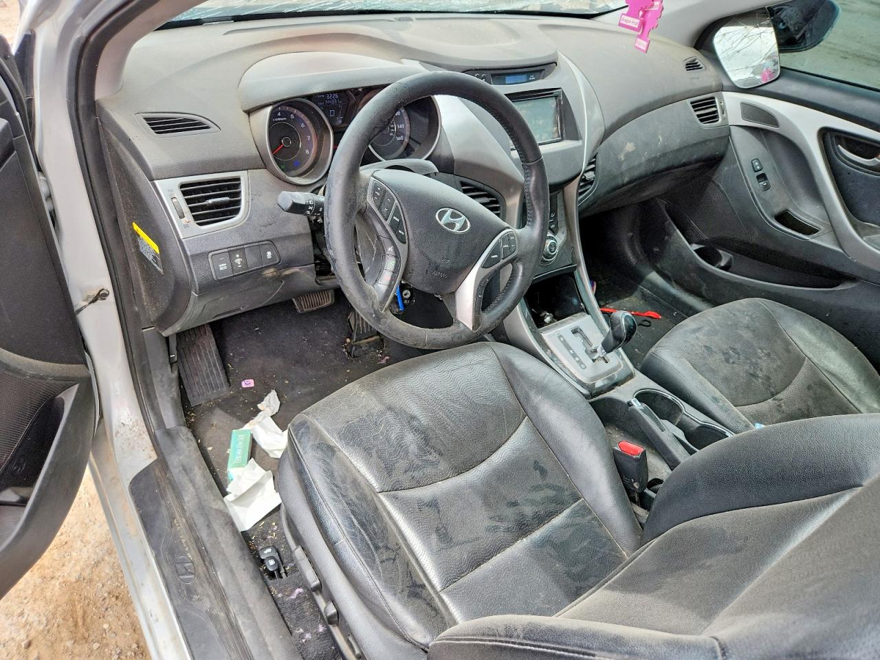 2013 Hyundai Elantra Limited Silver vin: KMHDH4AE5DU969556
