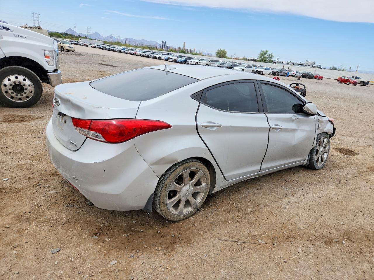 2013 Hyundai Elantra Limited Silver vin: KMHDH4AE5DU969556