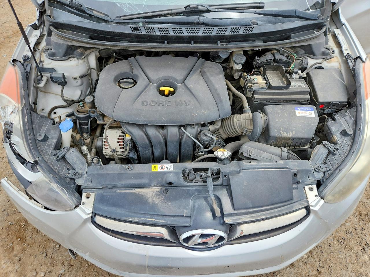 2013 Hyundai Elantra Limited Silver vin: KMHDH4AE5DU969556