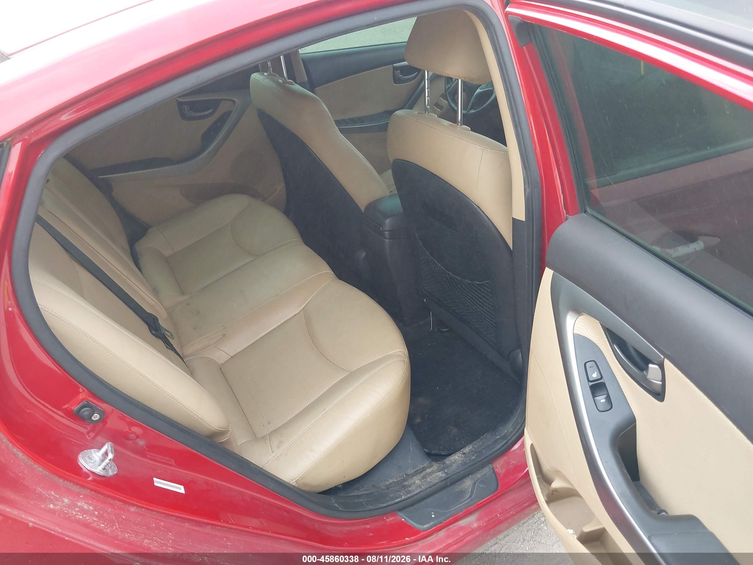 2013 Hyundai Elantra Limited Red vin: KMHDH4AE5DU979519