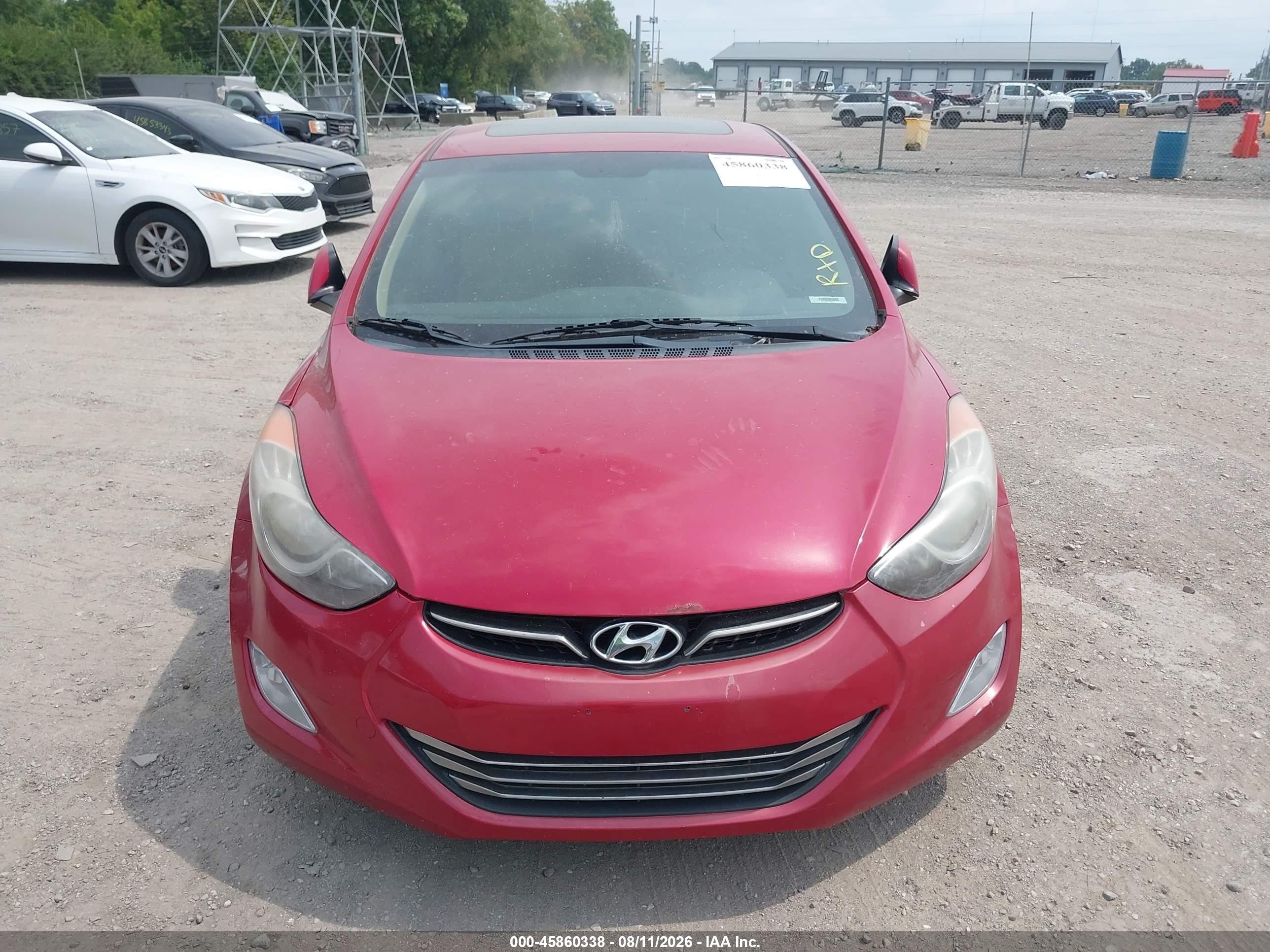 2013 Hyundai Elantra Limited Red vin: KMHDH4AE5DU979519