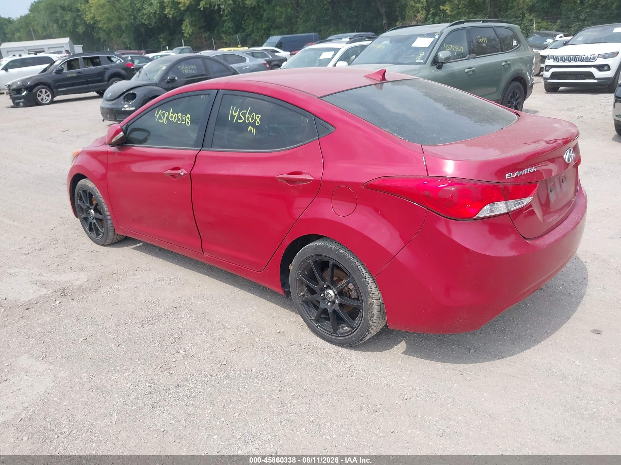 2013 Hyundai Elantra Limited Red vin: KMHDH4AE5DU979519
