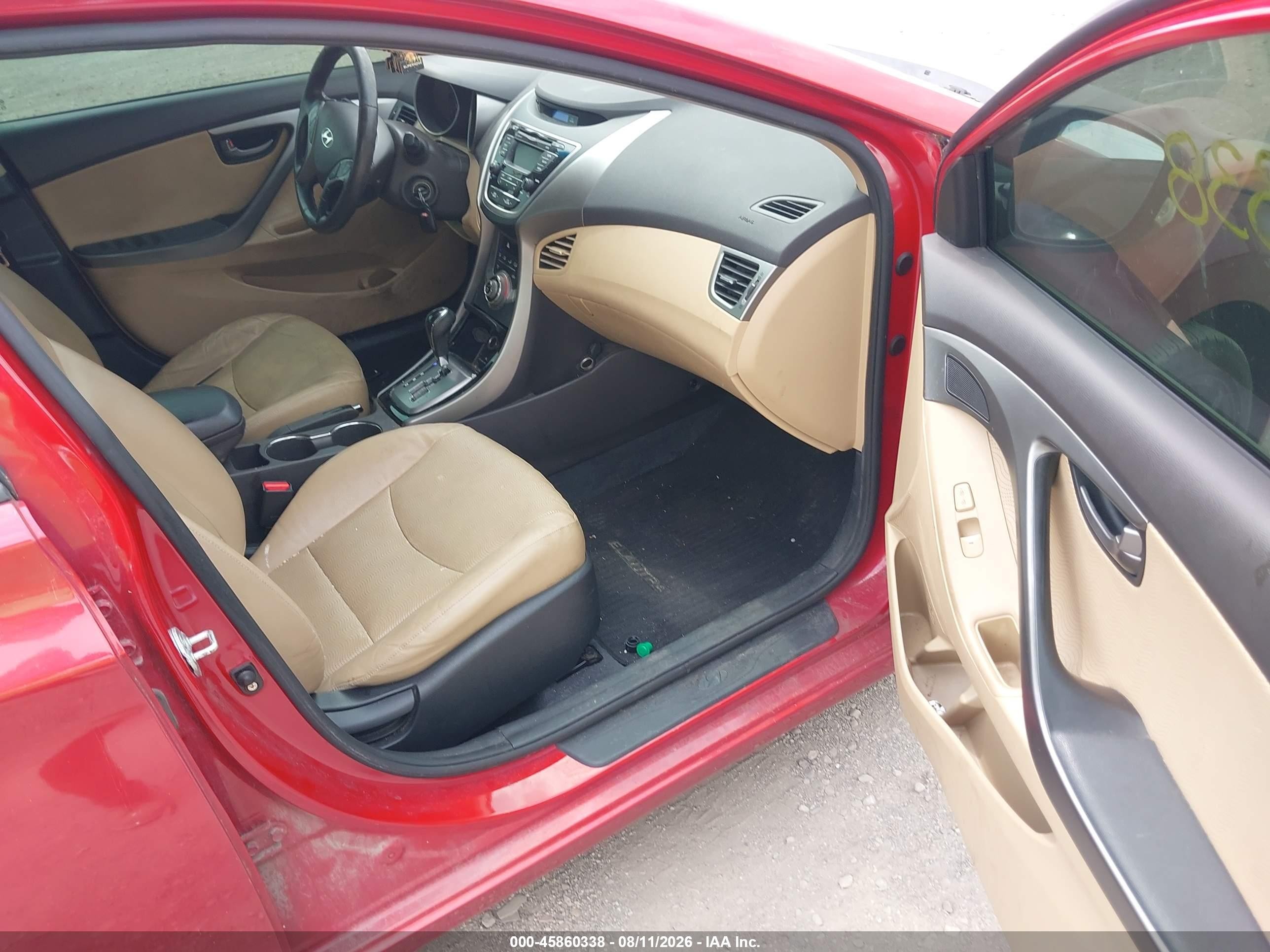2013 Hyundai Elantra Limited Red vin: KMHDH4AE5DU979519