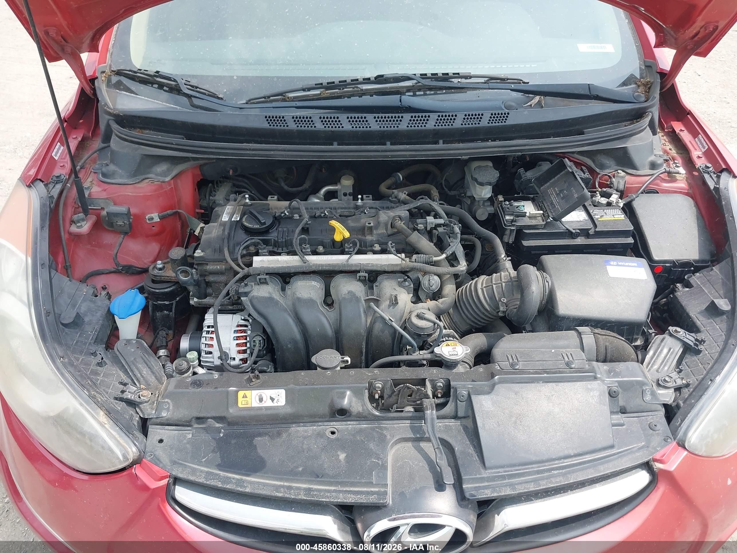 2013 Hyundai Elantra Limited Red vin: KMHDH4AE5DU979519