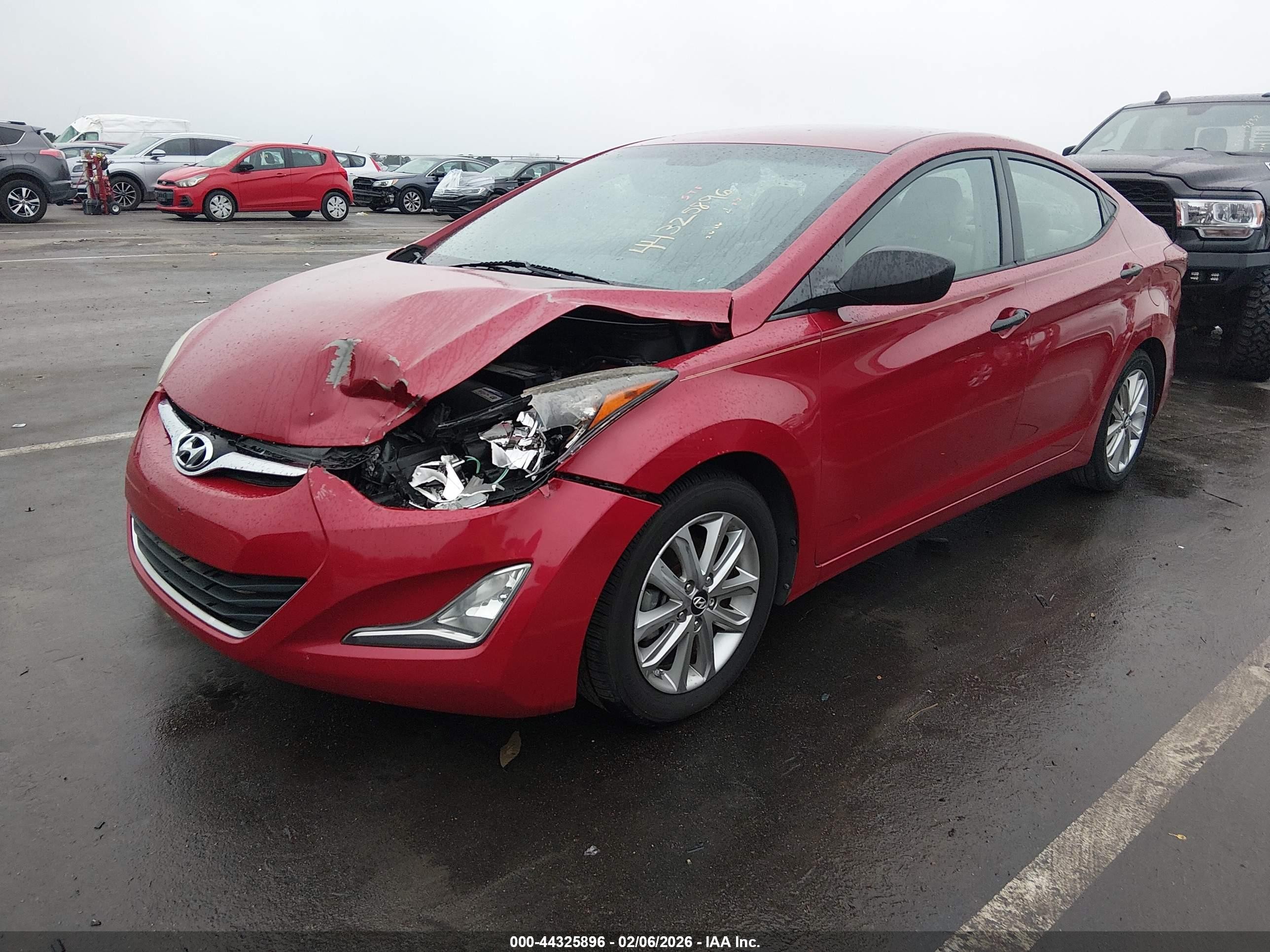 2014 Hyundai Elantra Se Красный vin: KMHDH4AE5EU030988