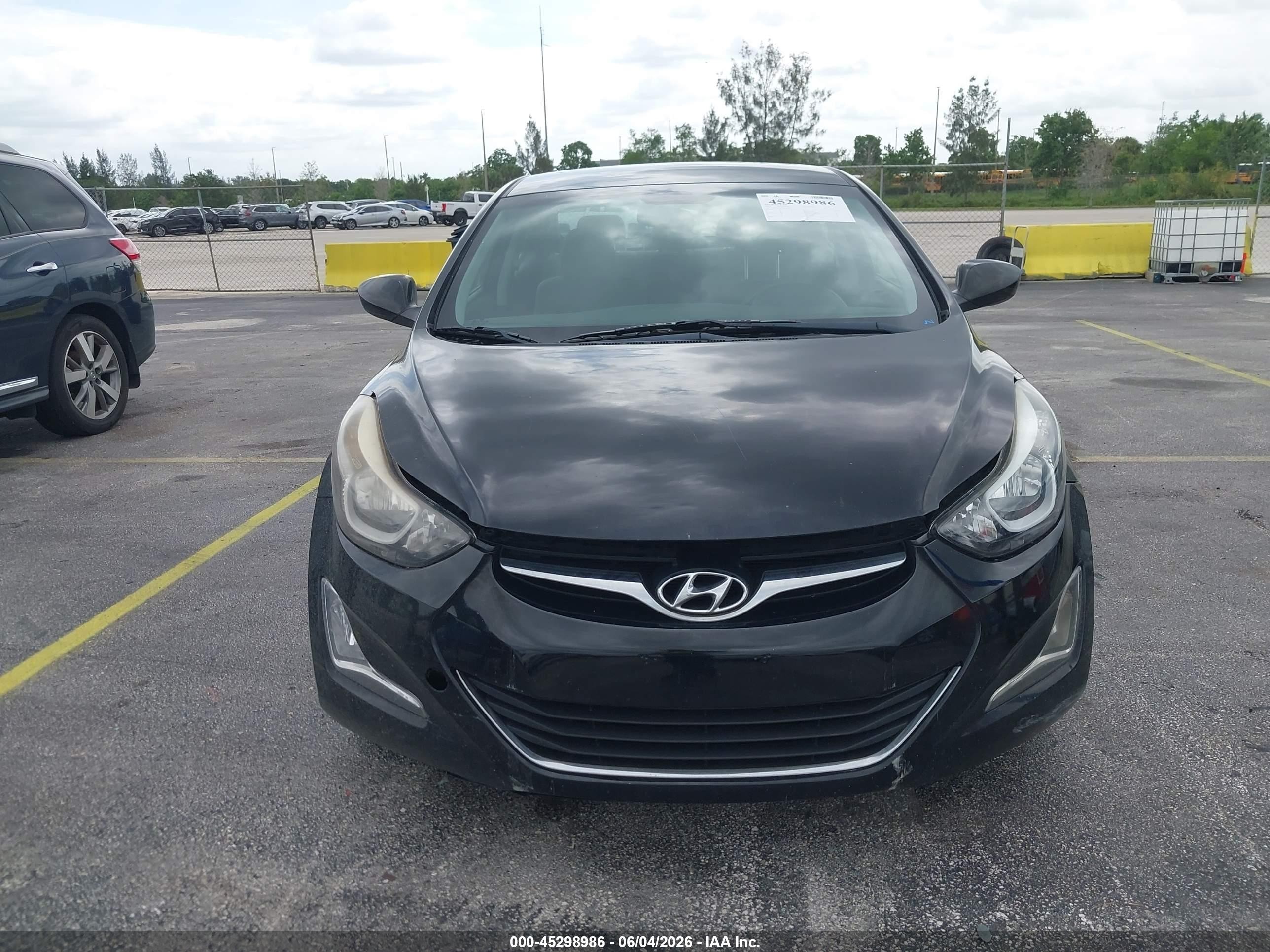 2014 Hyundai Elantra Se Black vin: KMHDH4AE5EU041621