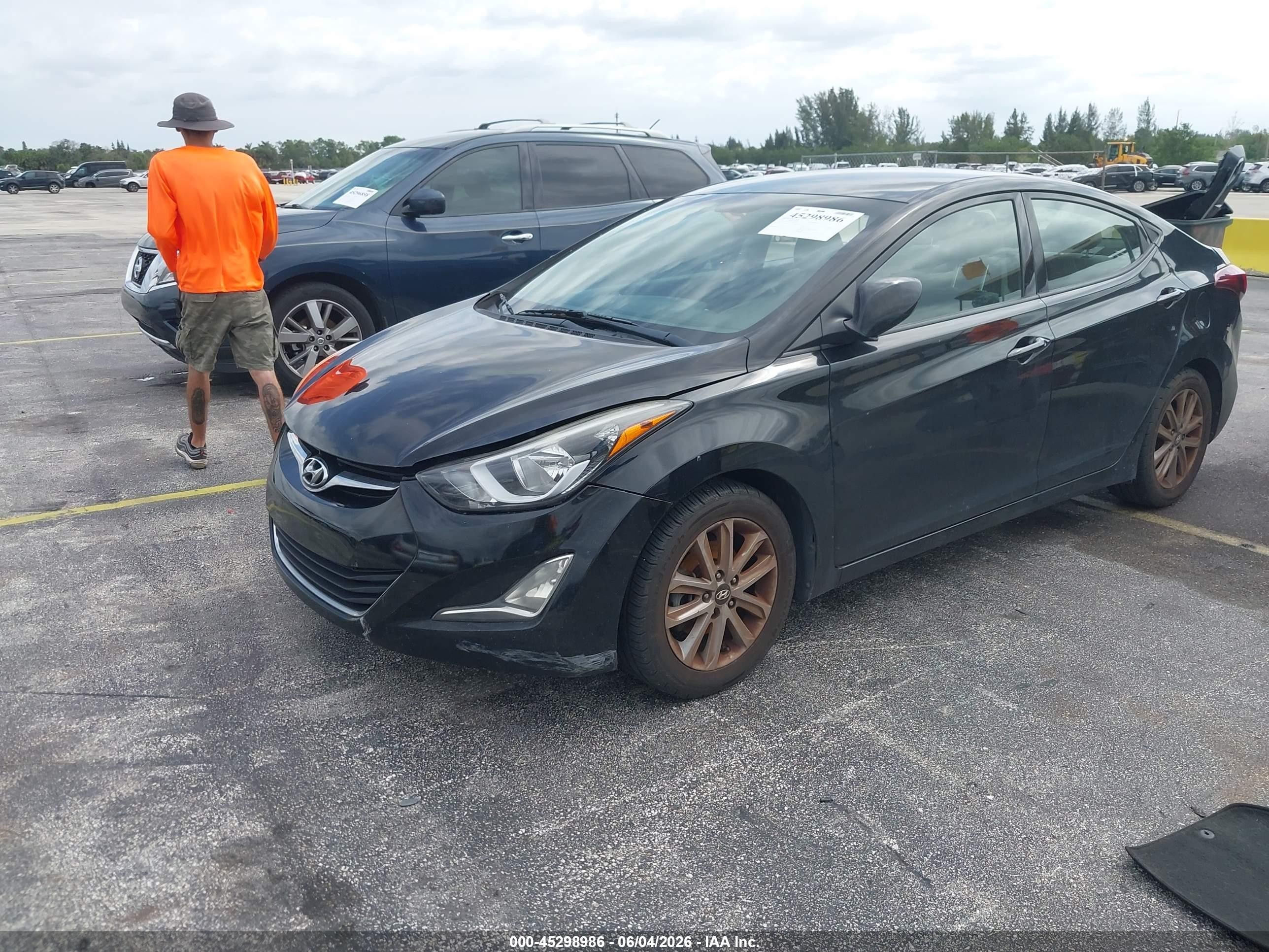2014 Hyundai Elantra Se Black vin: KMHDH4AE5EU041621