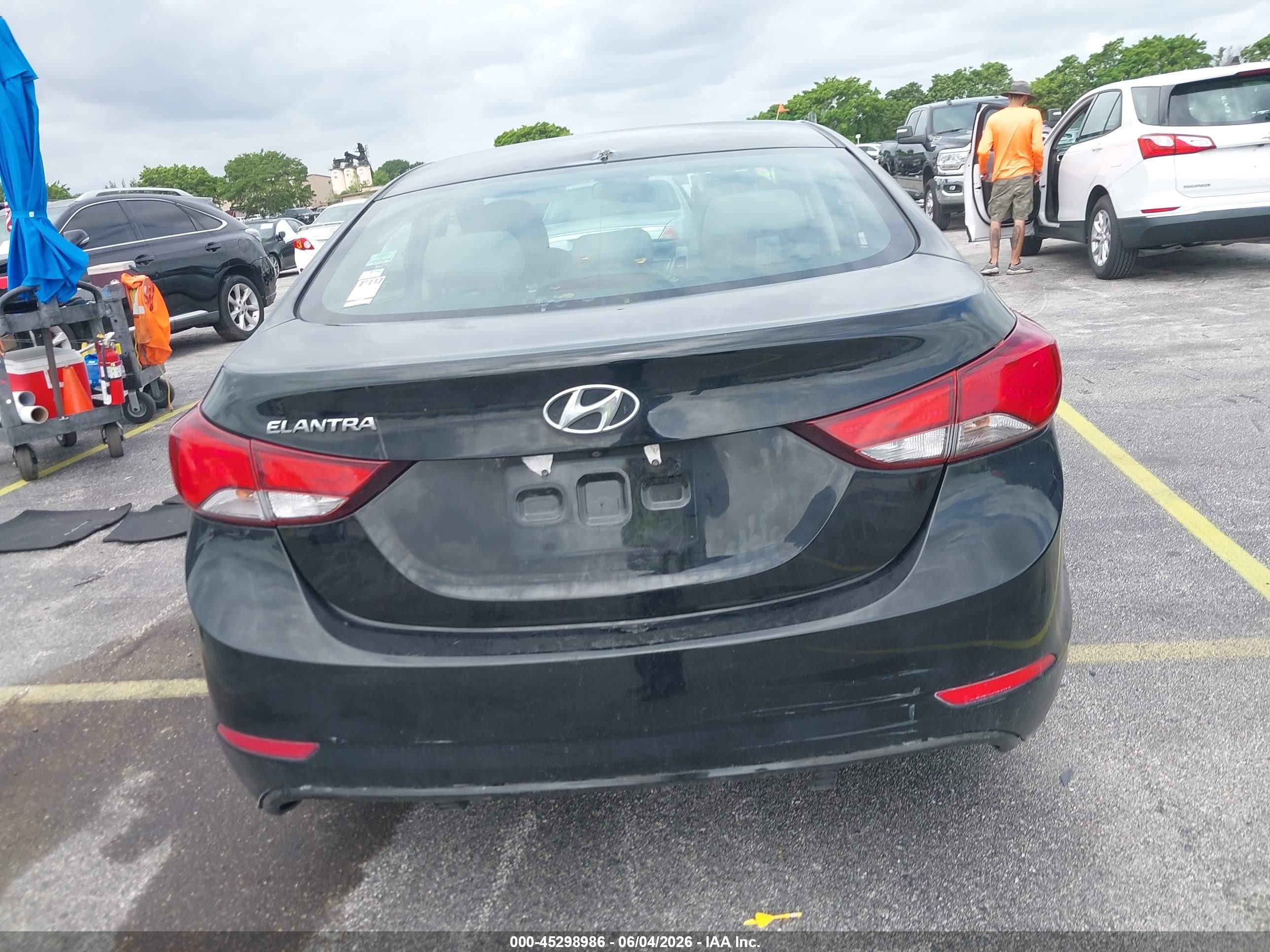 2014 Hyundai Elantra Se Black vin: KMHDH4AE5EU041621