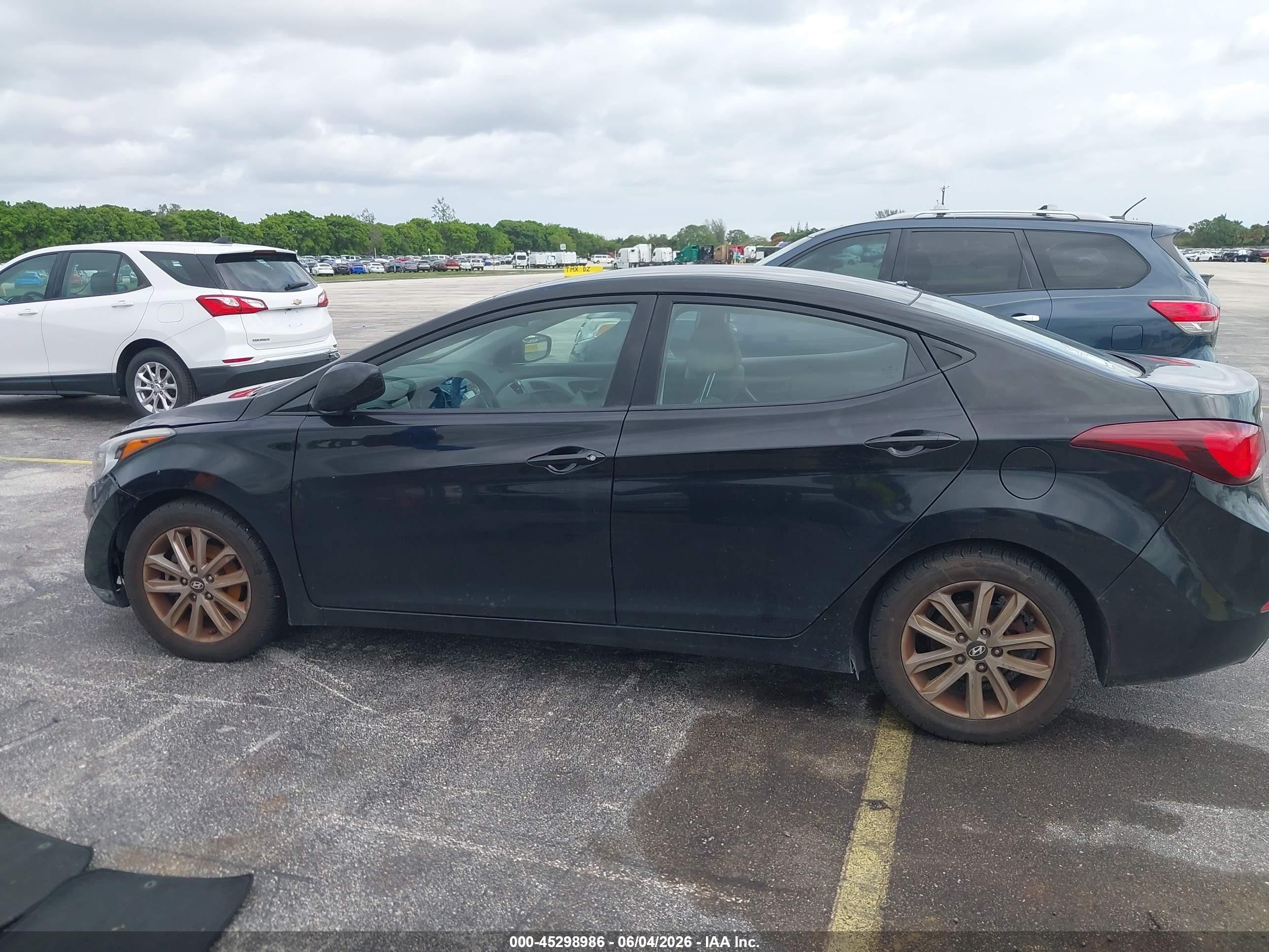 2014 Hyundai Elantra Se Black vin: KMHDH4AE5EU041621