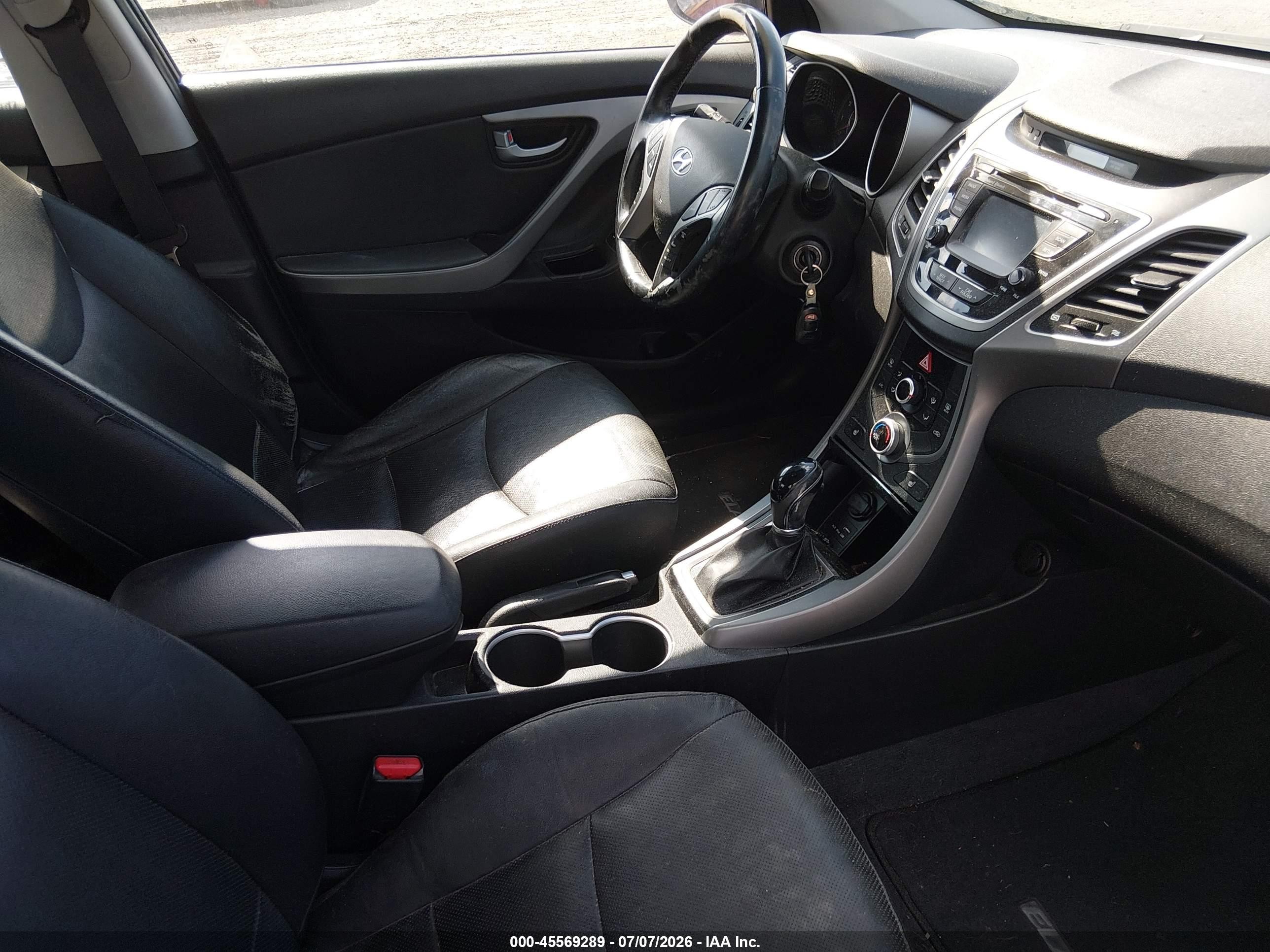 2014 Hyundai Elantra Limited Black vin: KMHDH4AE5EU046138