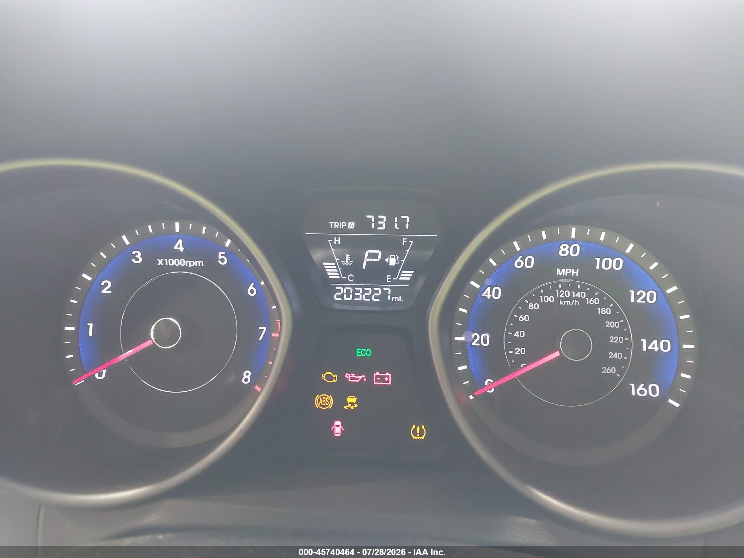 2014 Hyundai Elantra Se Blue vin: KMHDH4AE5EU047144