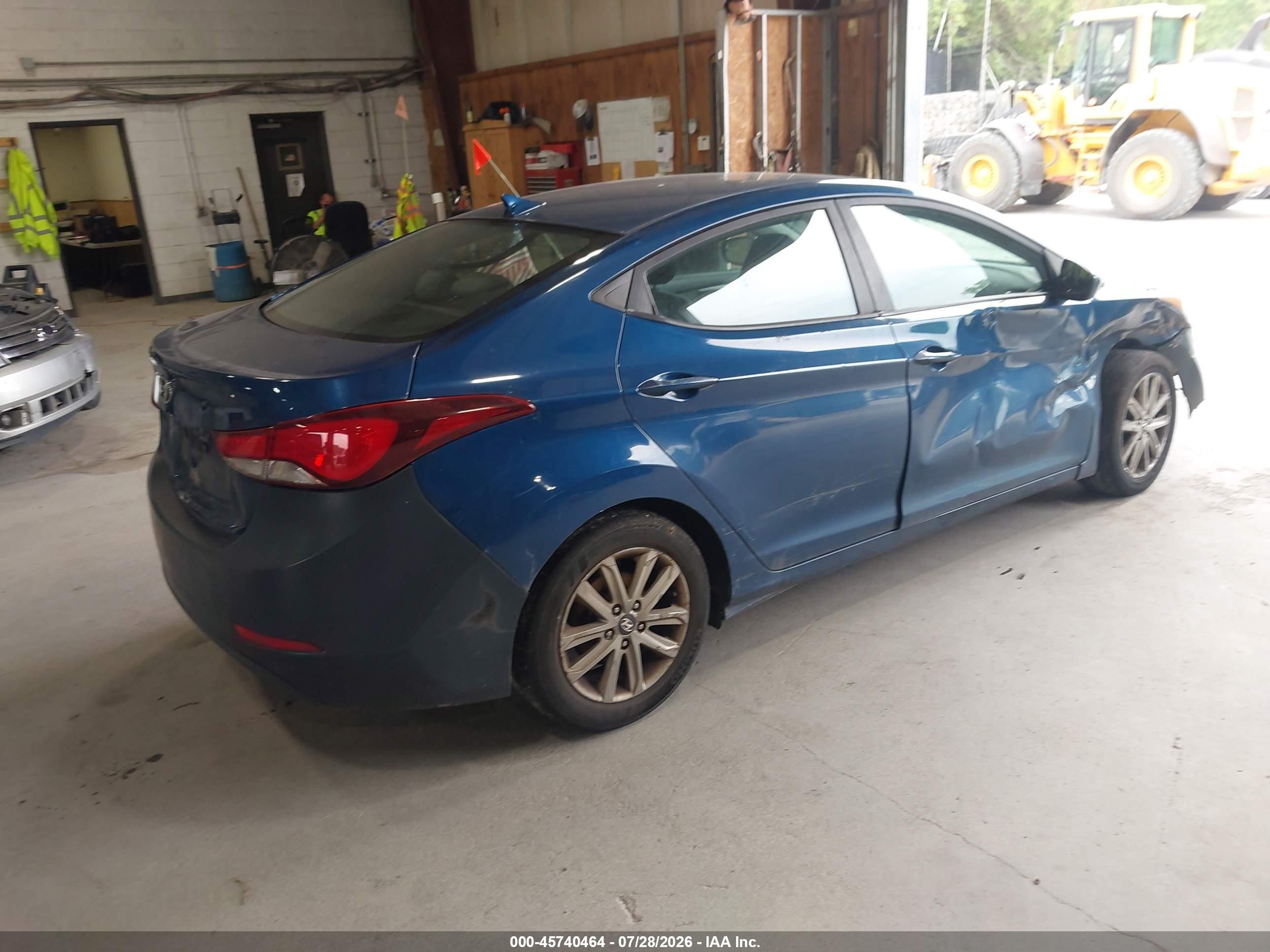 2014 Hyundai Elantra Se Blue vin: KMHDH4AE5EU047144