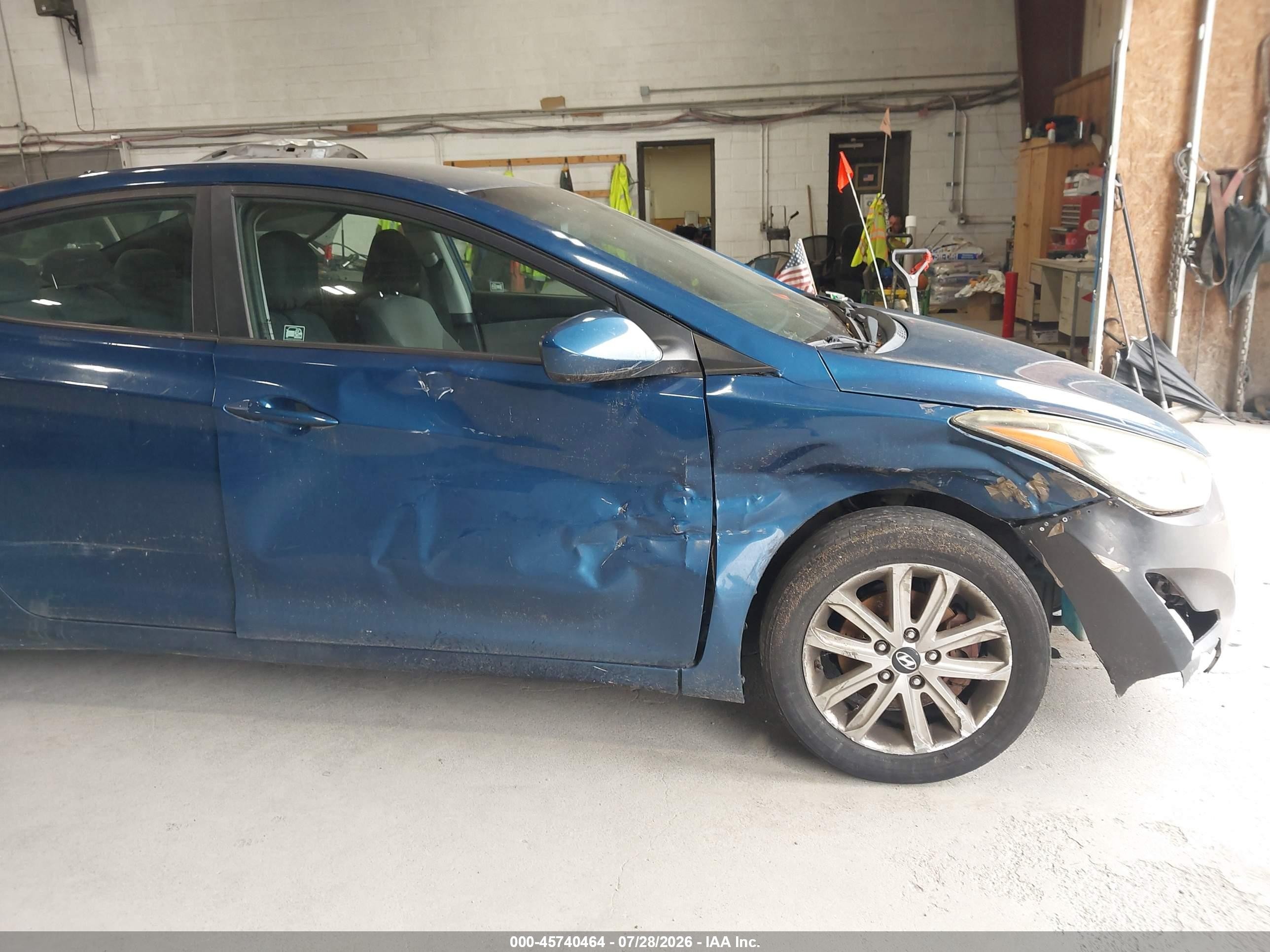 2014 Hyundai Elantra Se Blue vin: KMHDH4AE5EU047144