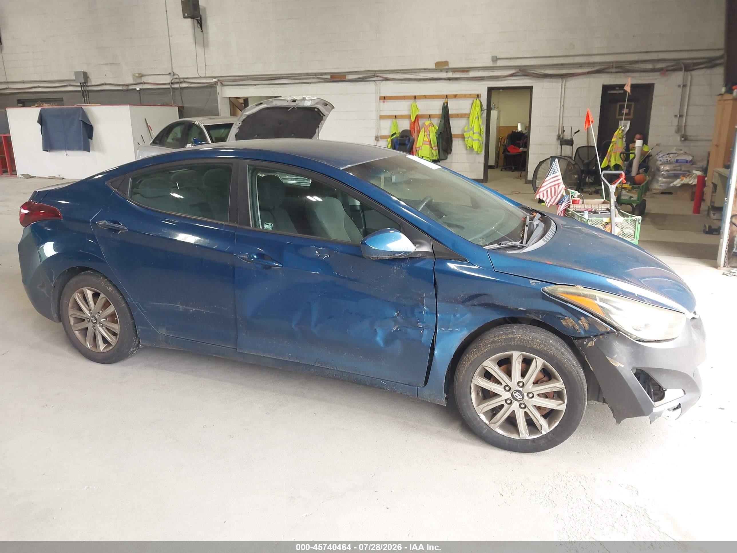 2014 Hyundai Elantra Se Blue vin: KMHDH4AE5EU047144