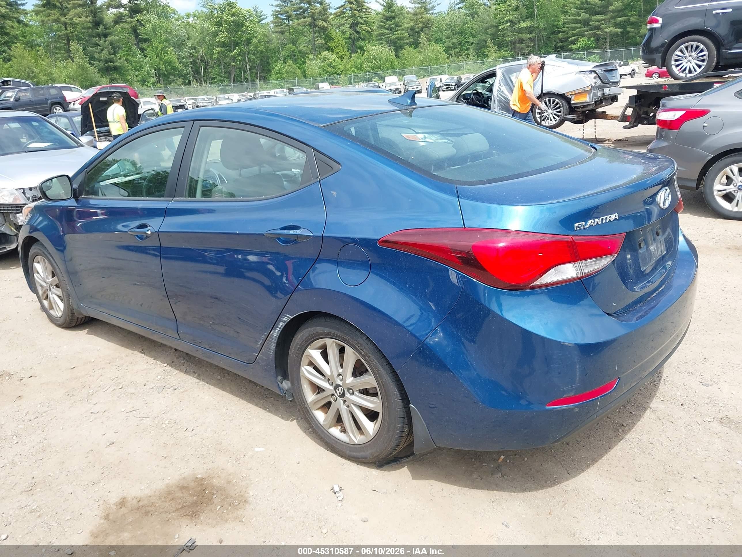 2014 Hyundai Elantra Se Синий vin: KMHDH4AE5EU049931