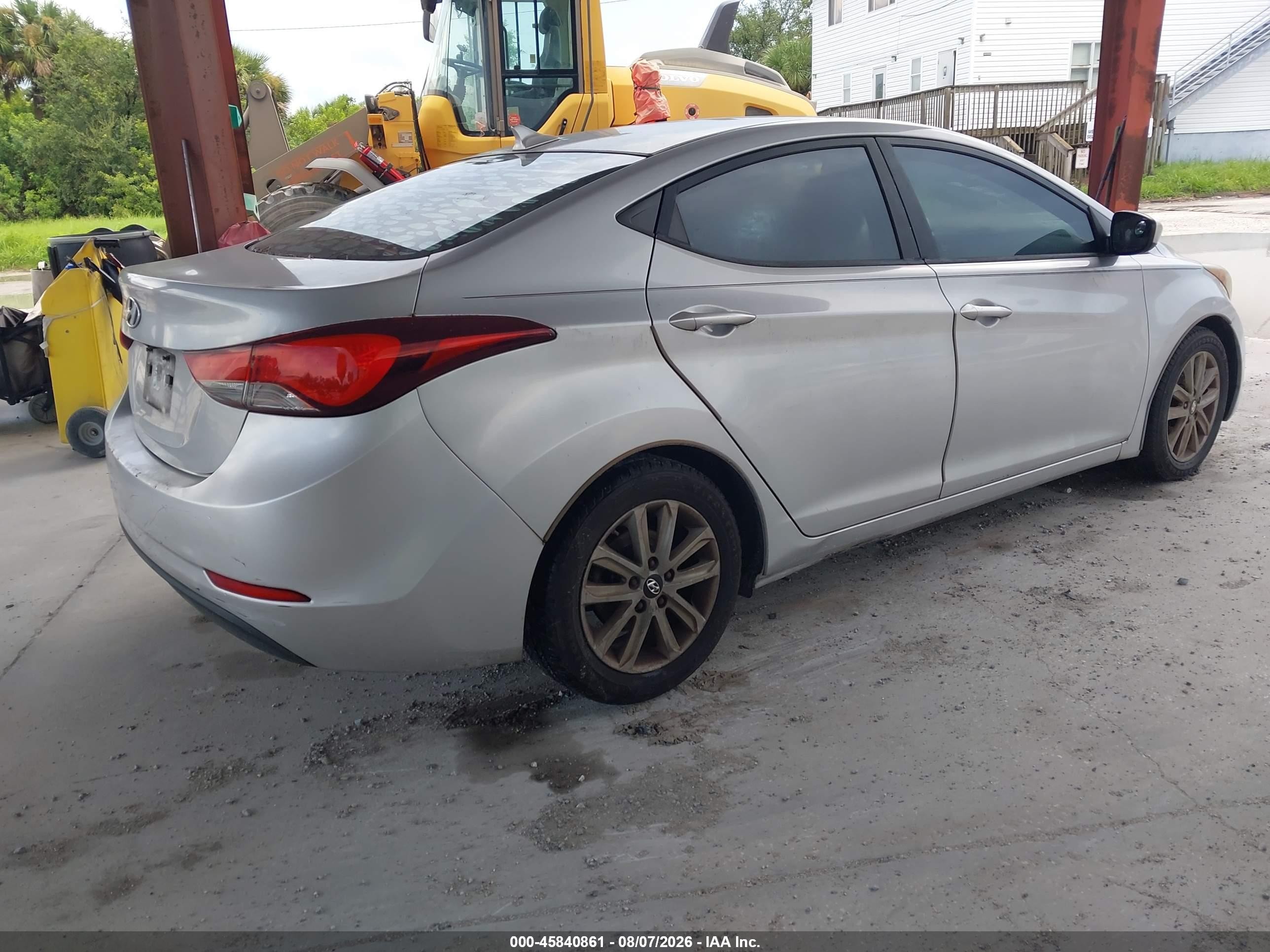 2014 Hyundai Elantra Se Silver vin: KMHDH4AE5EU064915
