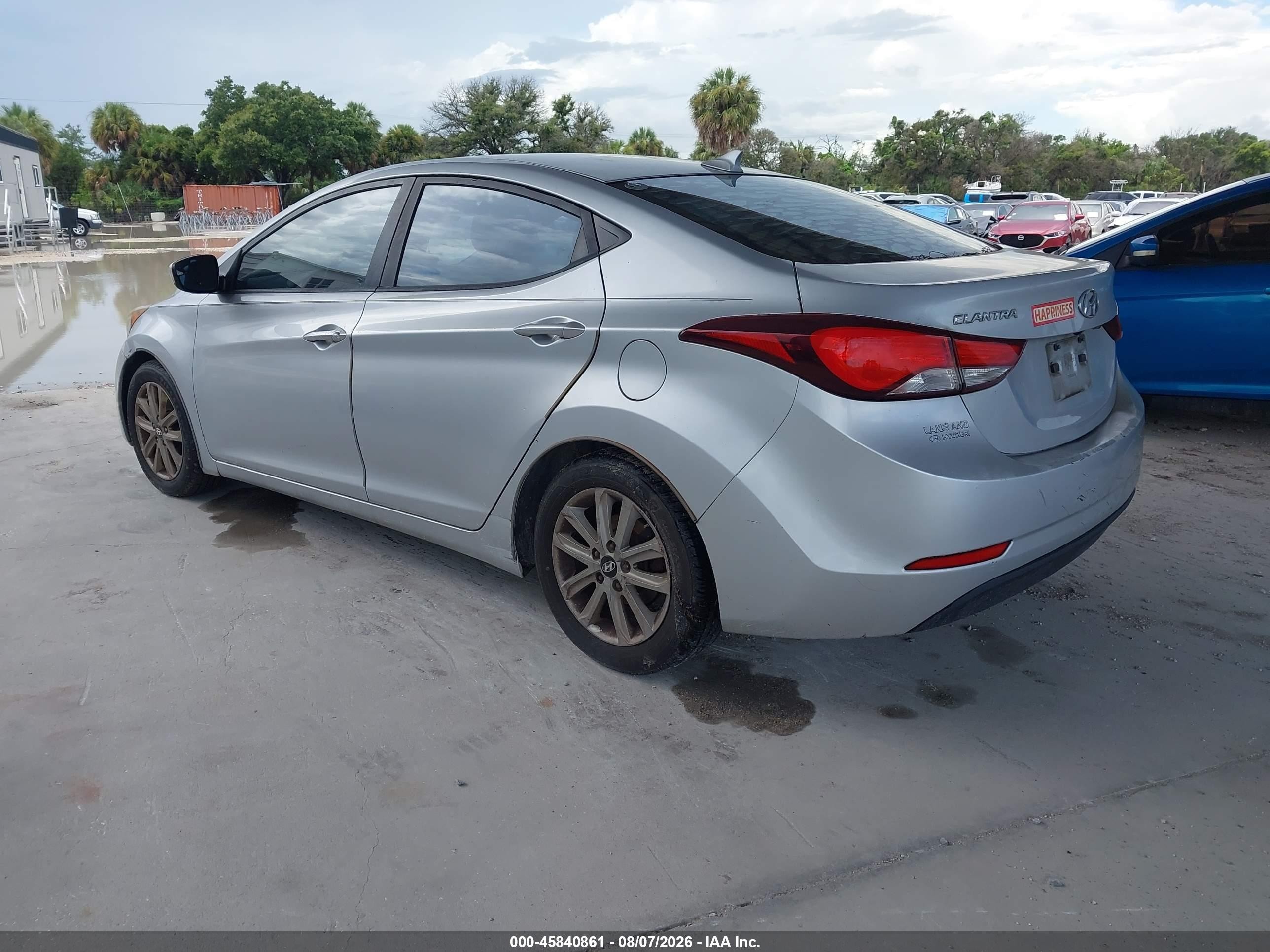 2014 Hyundai Elantra Se Silver vin: KMHDH4AE5EU064915