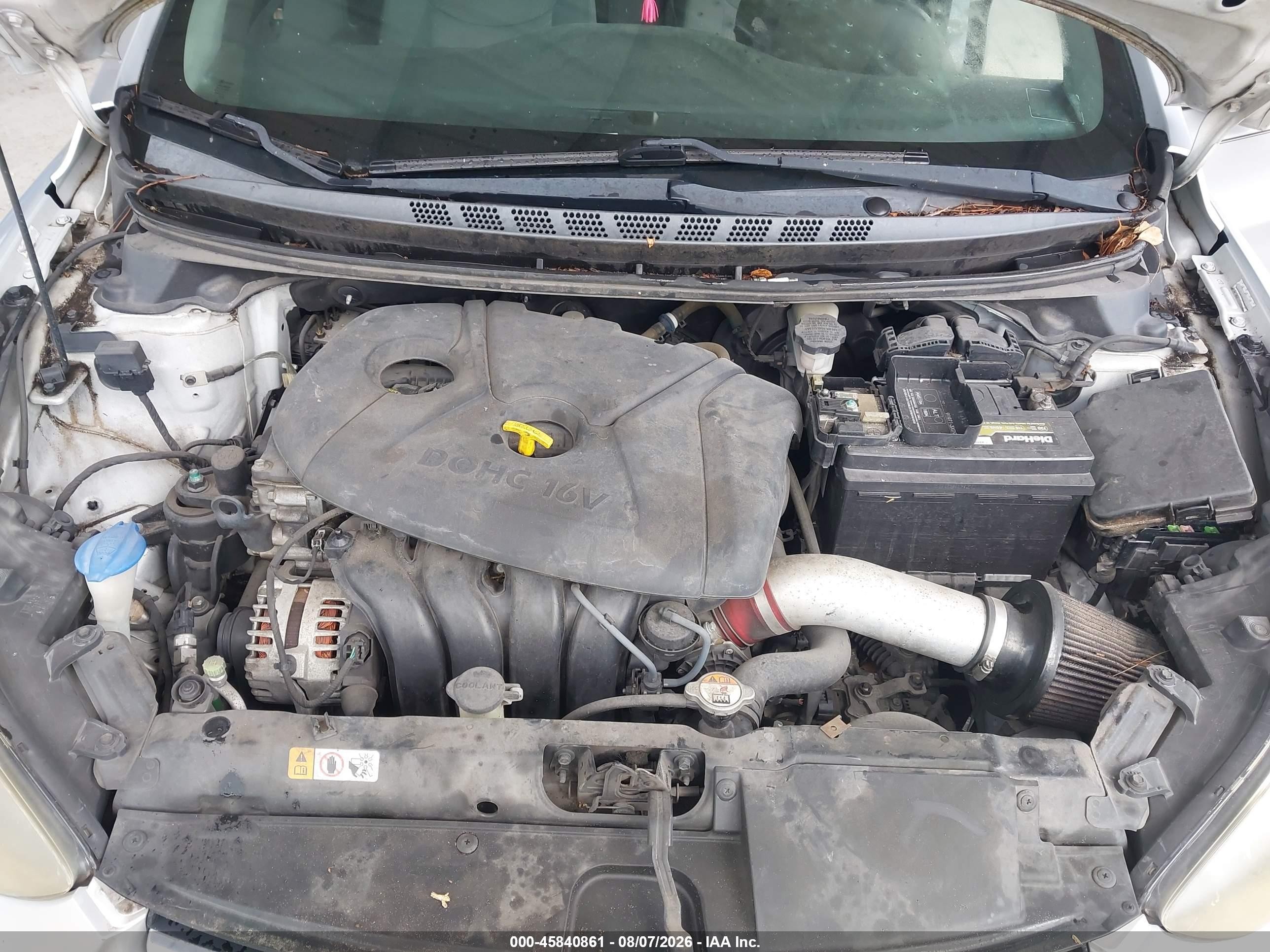 2014 Hyundai Elantra Se Silver vin: KMHDH4AE5EU064915