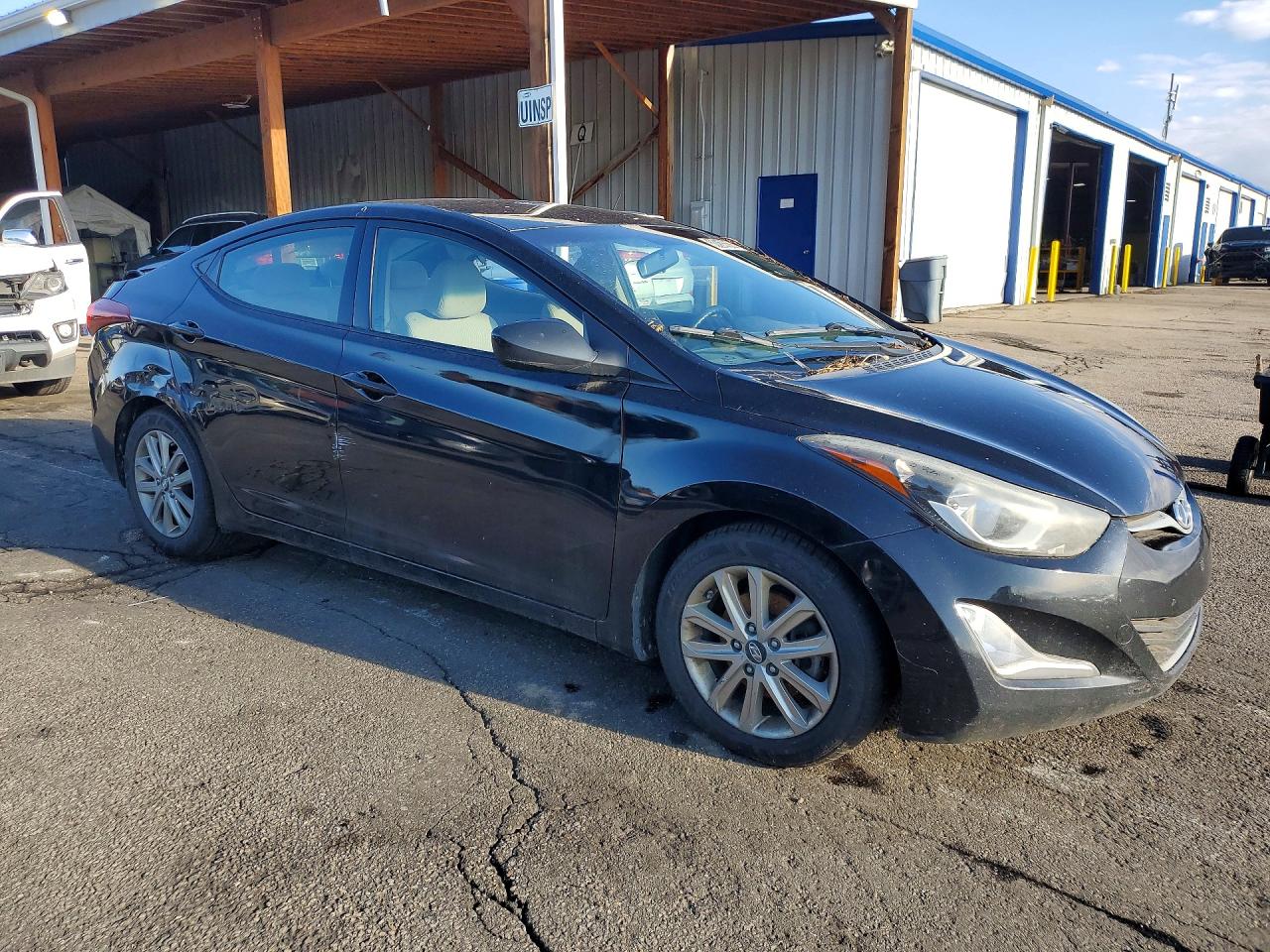 2014 Hyundai Elantra Se Black vin: KMHDH4AE5EU073176