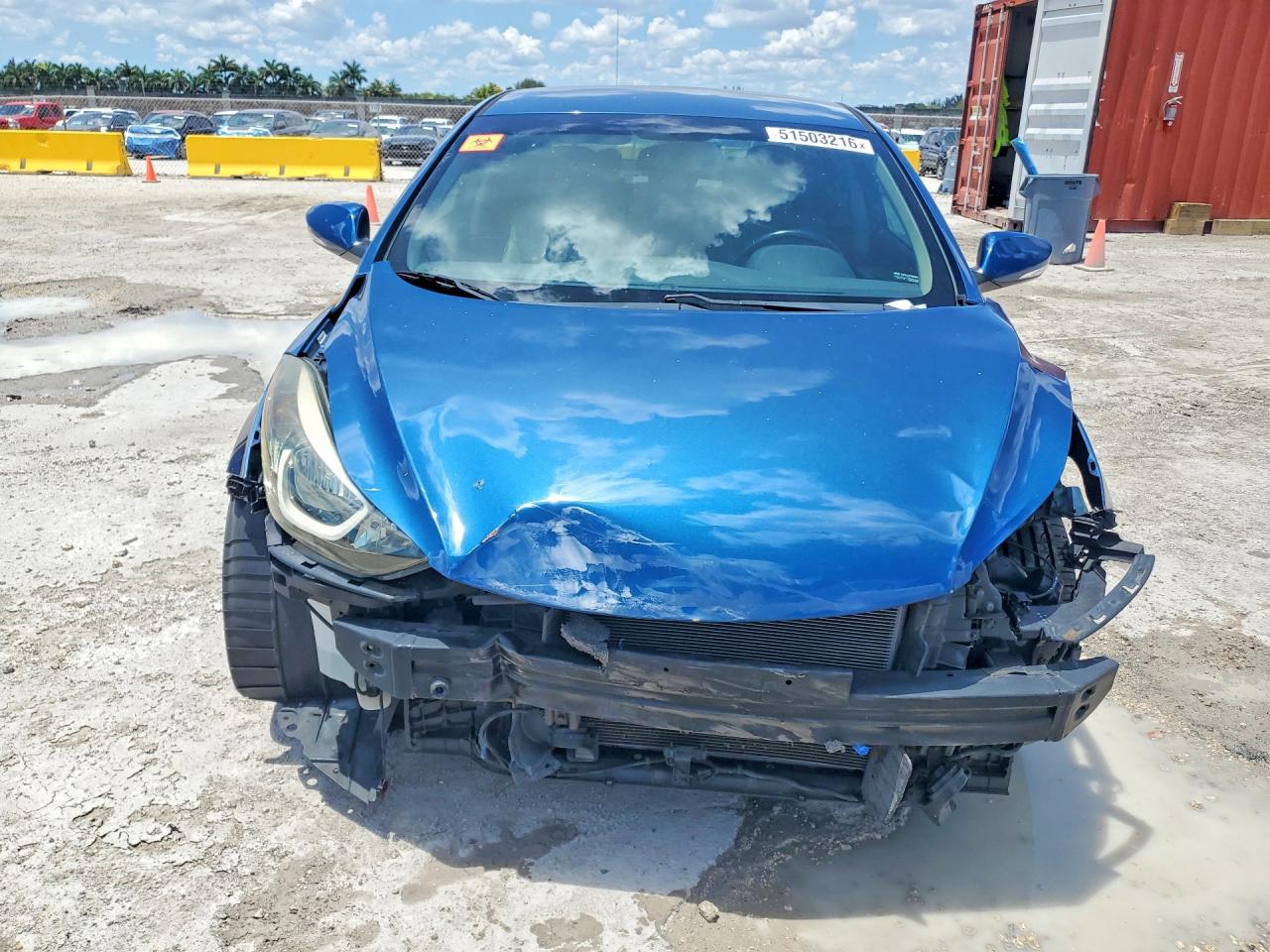 2014 Hyundai Elantra Limited Blue vin: KMHDH4AE5EU094805