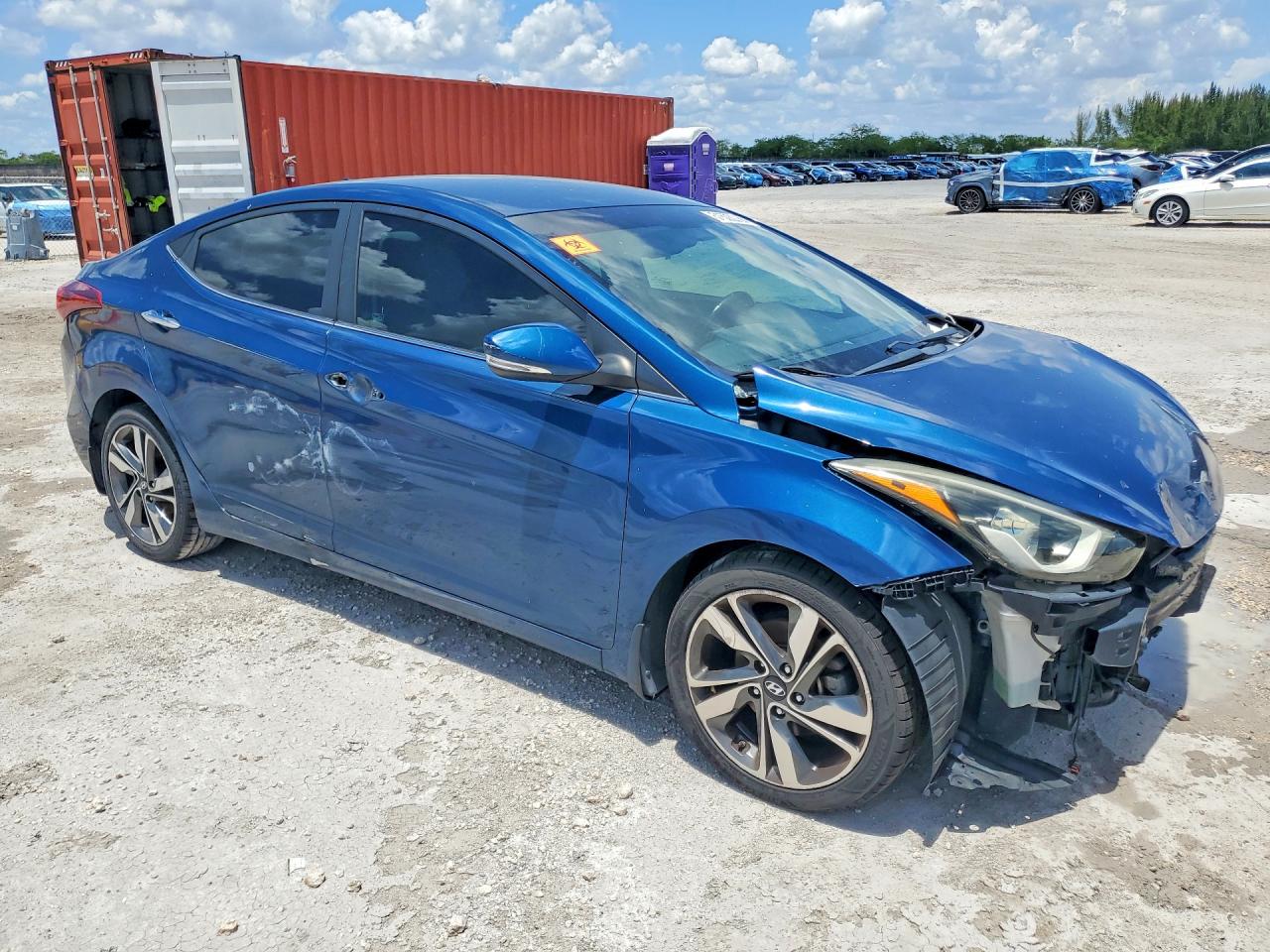 2014 Hyundai Elantra Limited Blue vin: KMHDH4AE5EU094805