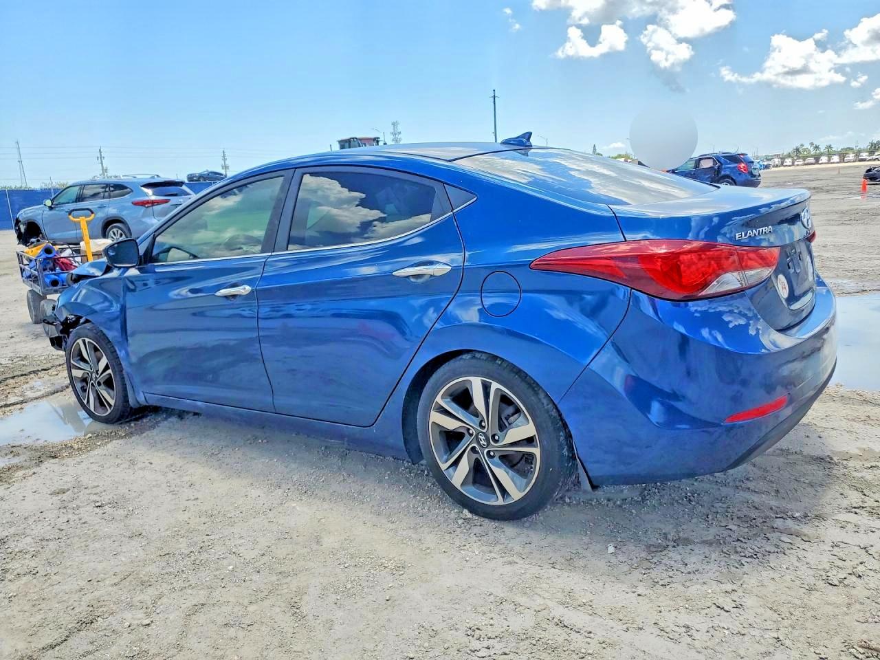 2014 Hyundai Elantra Limited Blue vin: KMHDH4AE5EU094805