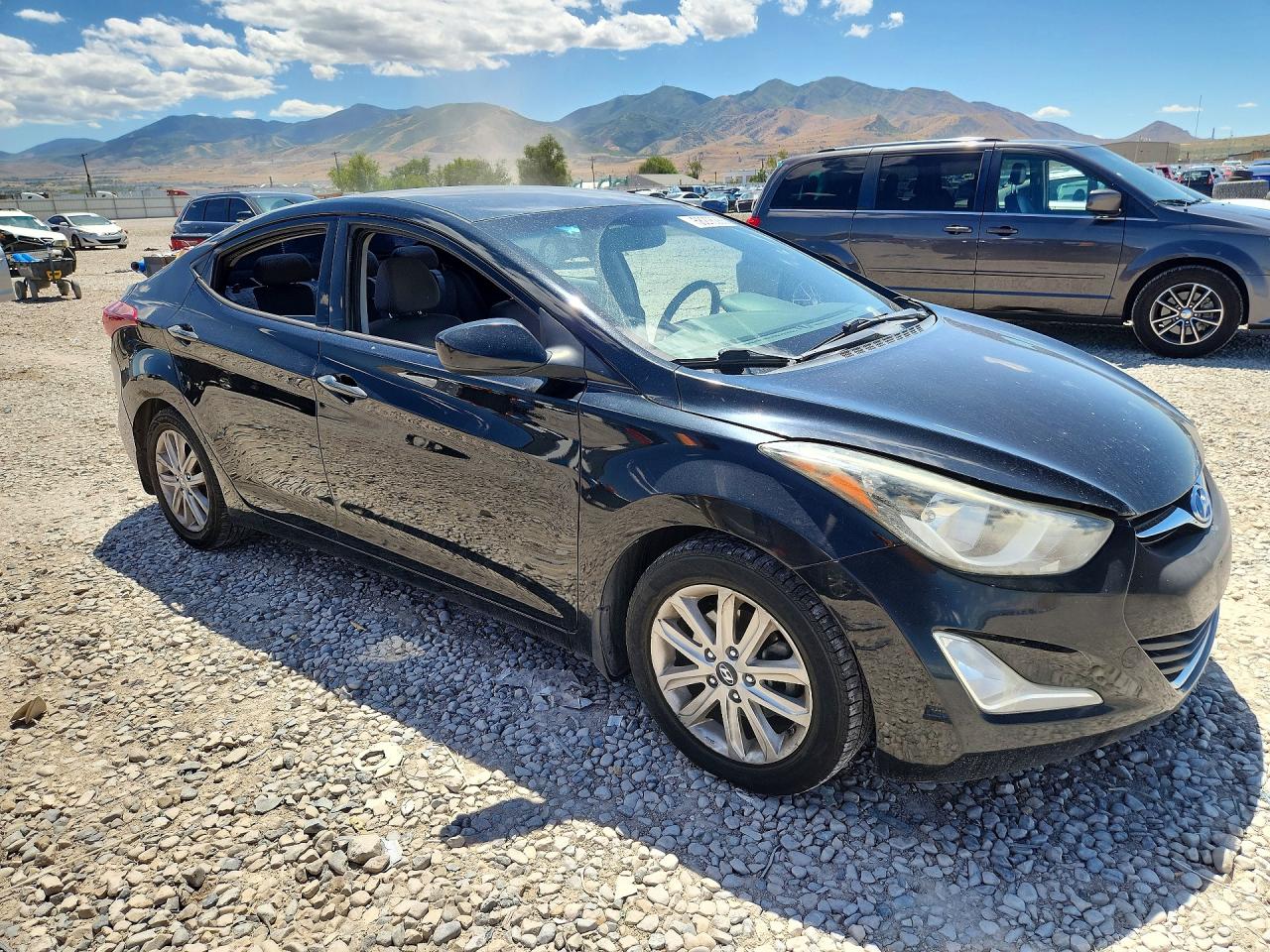 2014 Hyundai Elantra Se Black vin: KMHDH4AE5EU142657