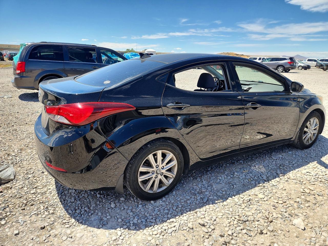 2014 Hyundai Elantra Se Black vin: KMHDH4AE5EU142657