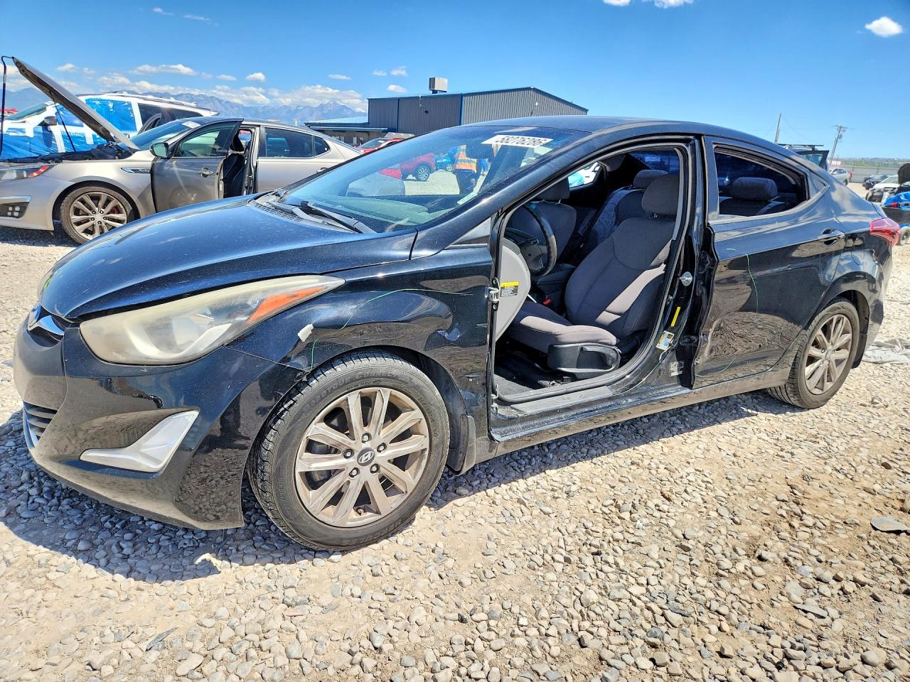 2014 Hyundai Elantra Se Black vin: KMHDH4AE5EU142657