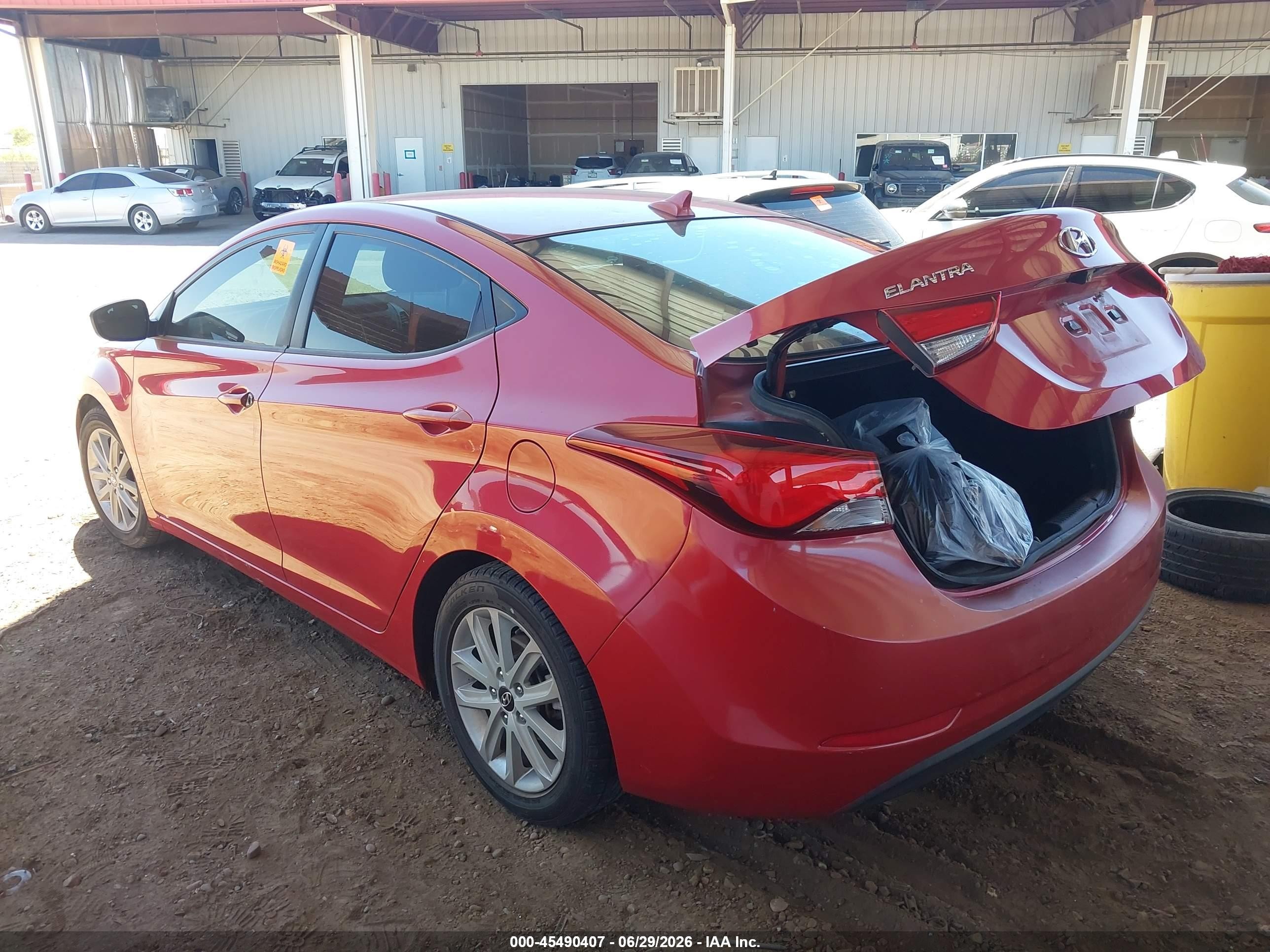 2014 Hyundai Elantra Se Red vin: KMHDH4AE5EU159197