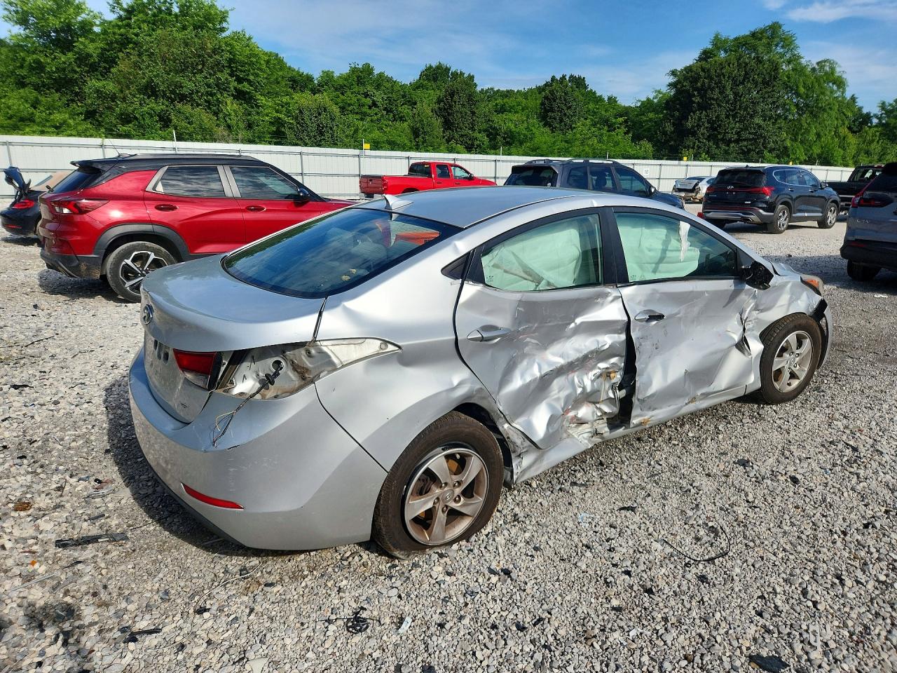 2014 Hyundai Elantra Se Silver vin: KMHDH4AE5EU184875