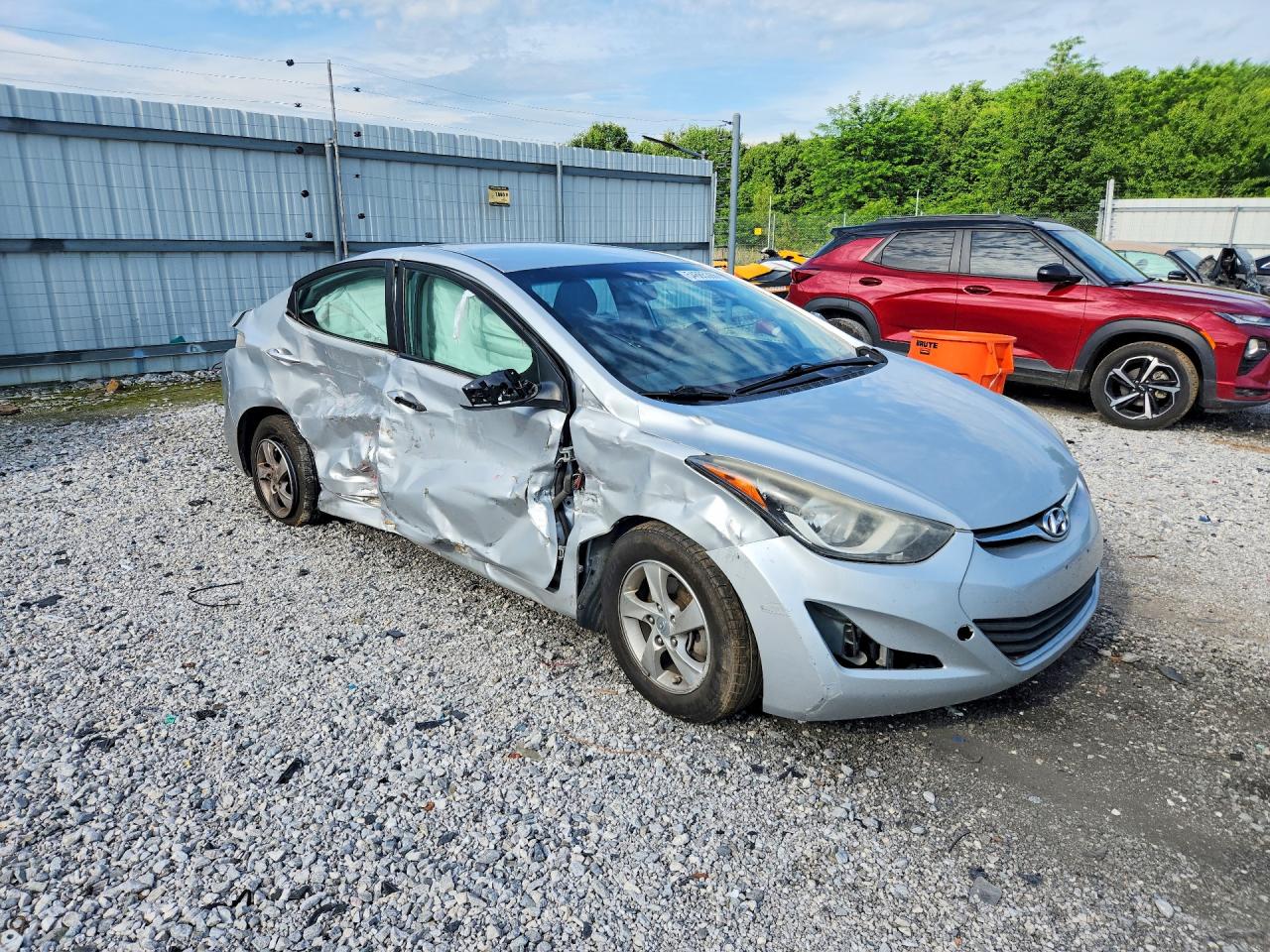 2014 Hyundai Elantra Se Silver vin: KMHDH4AE5EU184875
