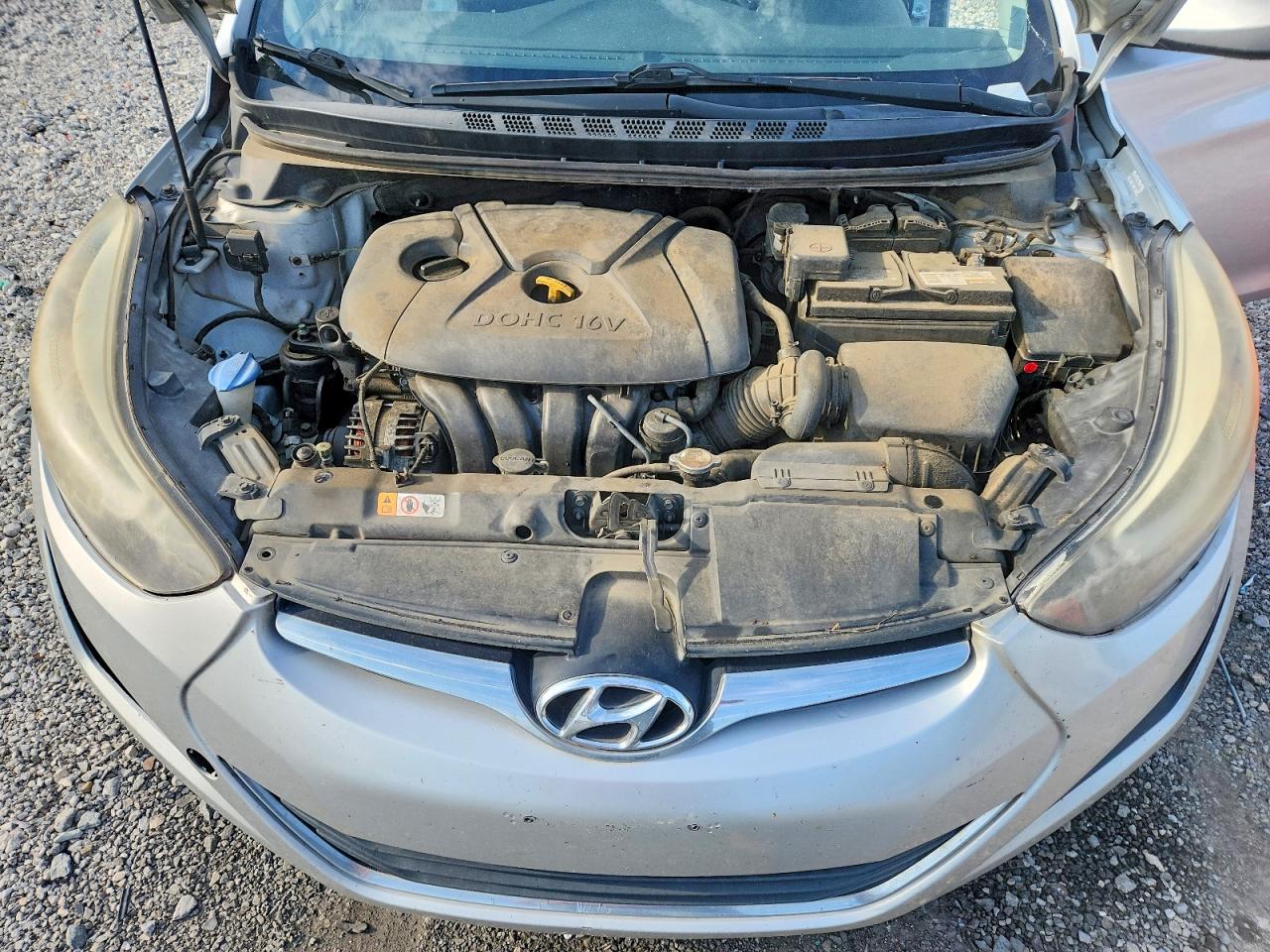 2014 Hyundai Elantra Se Silver vin: KMHDH4AE5EU184875