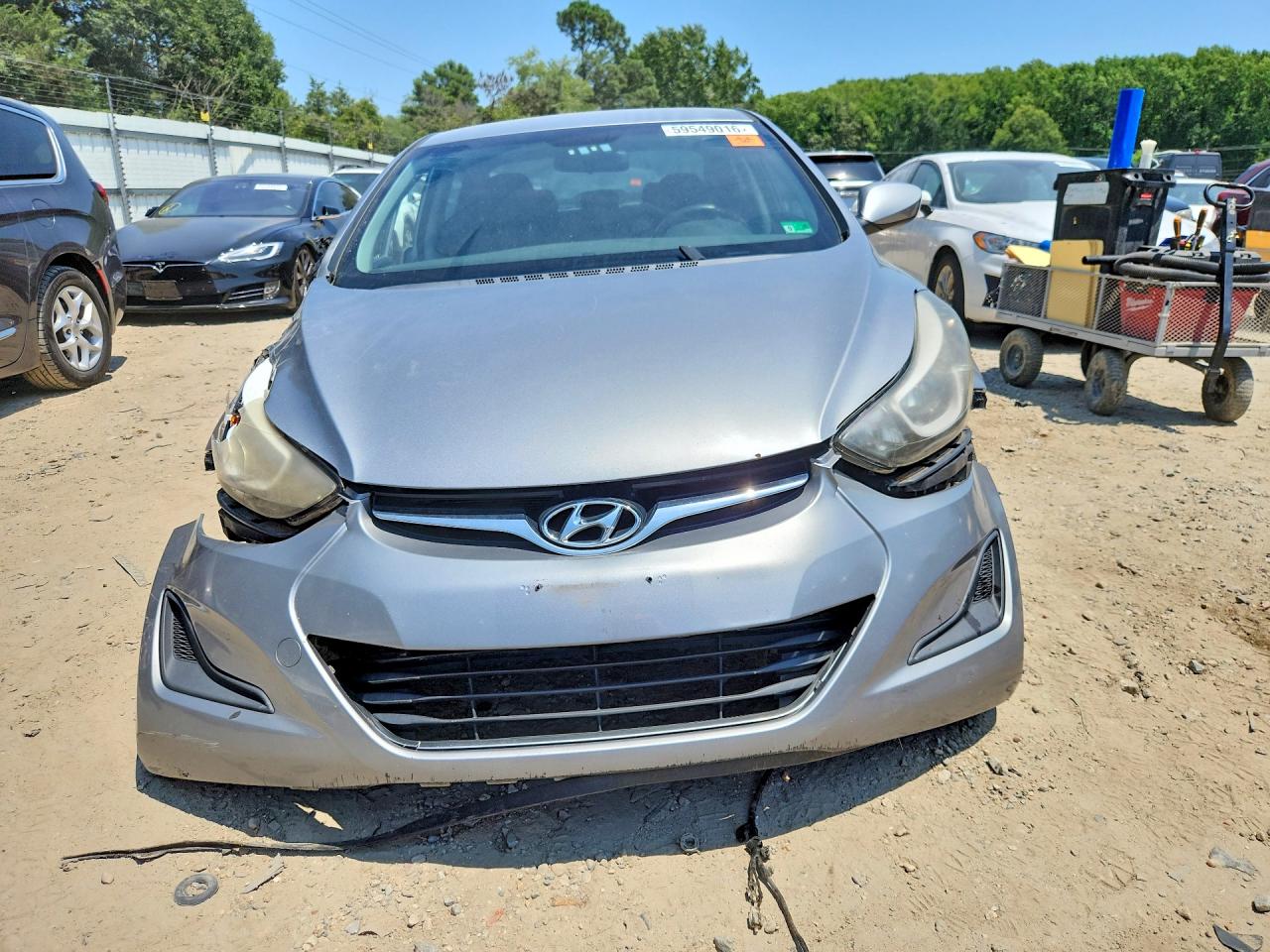 2014 Hyundai Elantra Se Silver vin: KMHDH4AE5EU204509