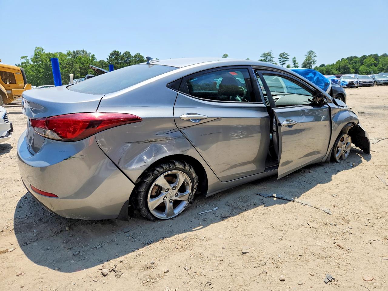 2014 Hyundai Elantra Se Silver vin: KMHDH4AE5EU204509
