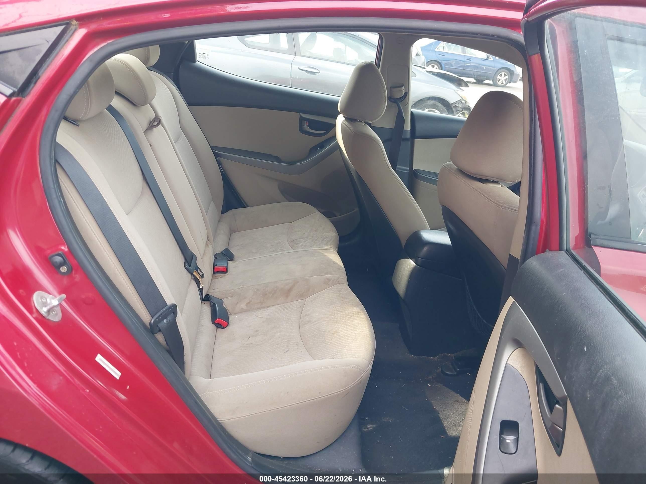 2014 Hyundai Elantra Se Red vin: KMHDH4AE5EU210083