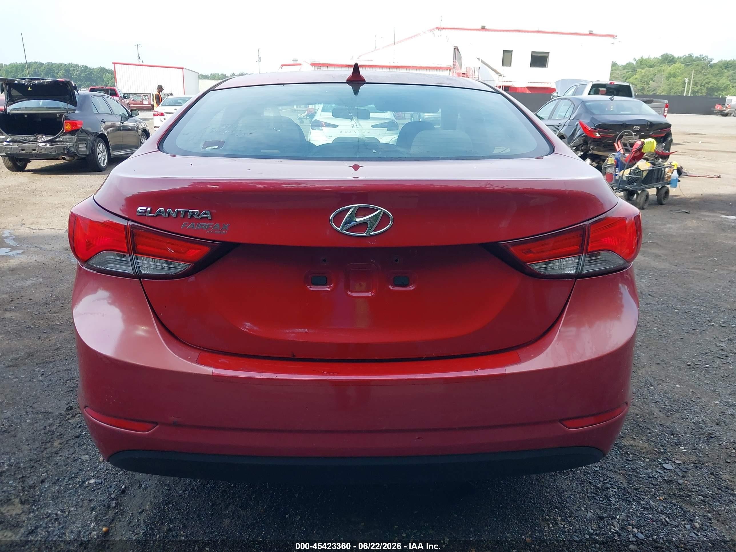 2014 Hyundai Elantra Se Red vin: KMHDH4AE5EU210083