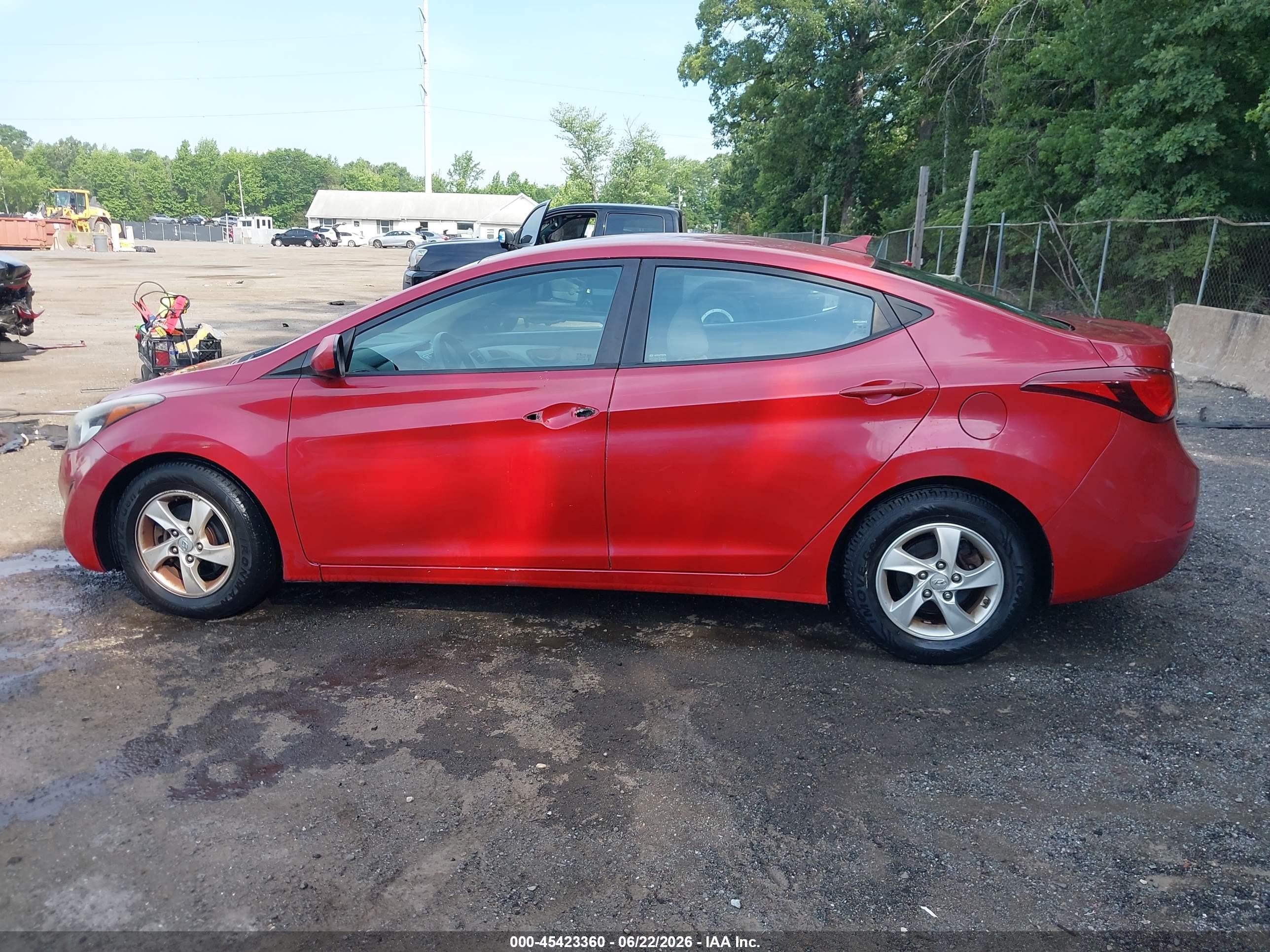 2014 Hyundai Elantra Se Red vin: KMHDH4AE5EU210083