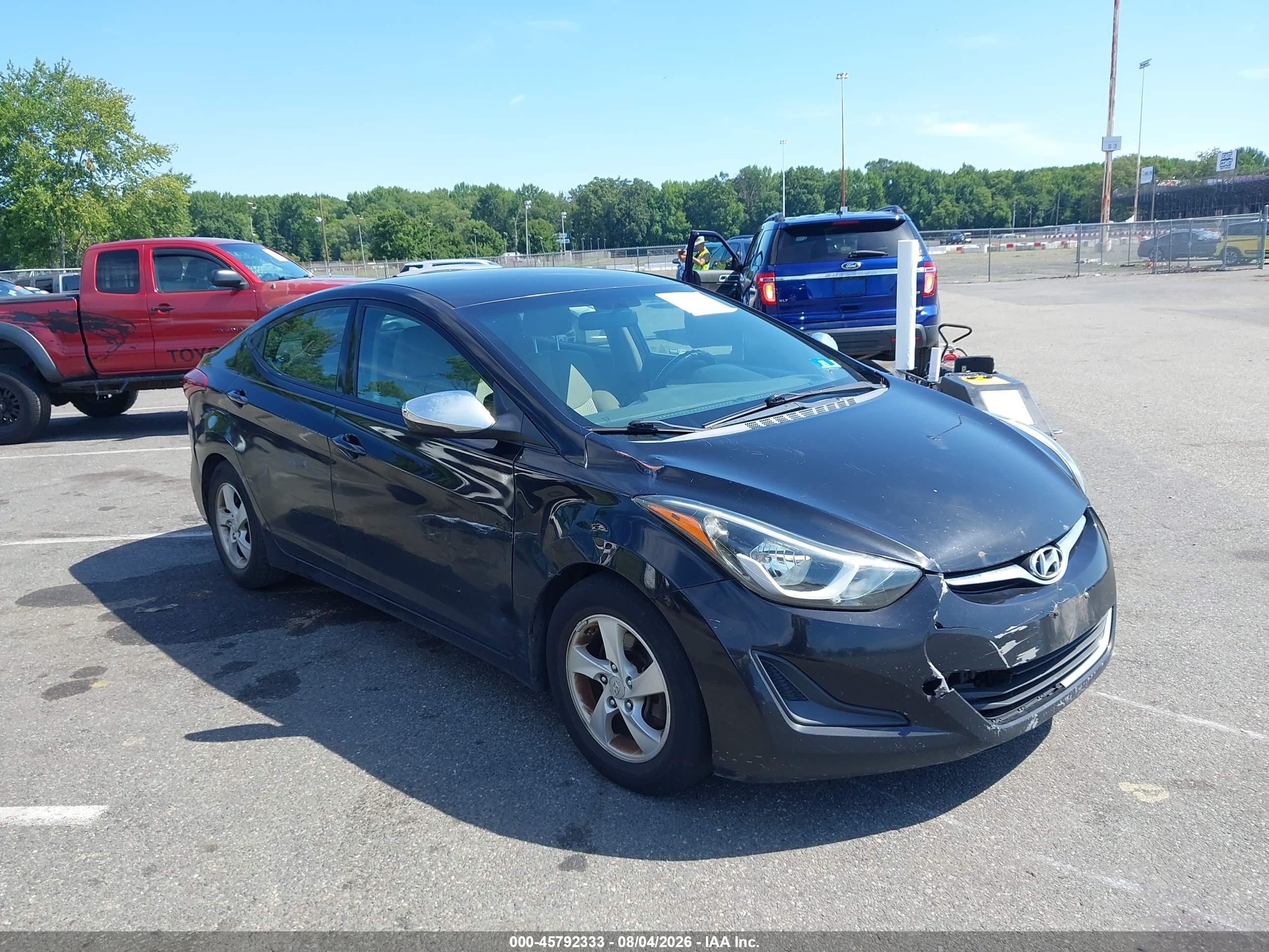 2014 Hyundai Elantra Se Black vin: KMHDH4AE5EU218720