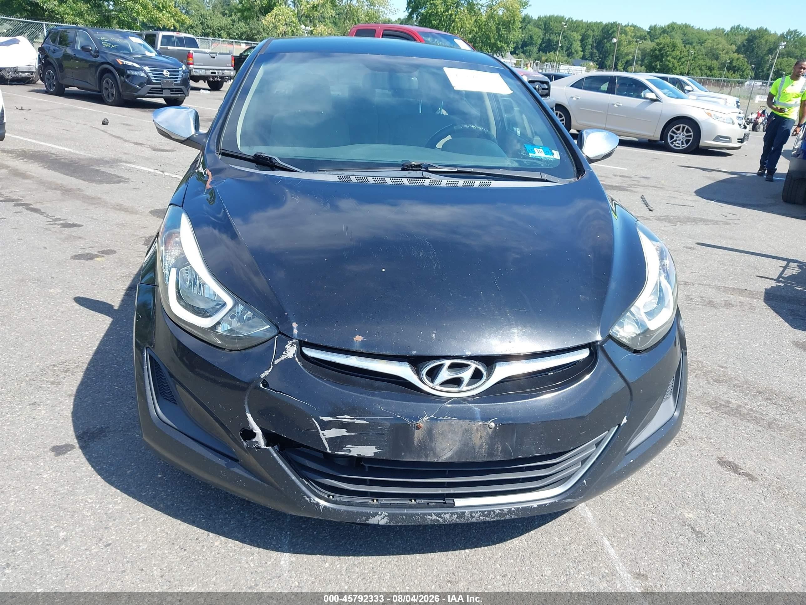 2014 Hyundai Elantra Se Black vin: KMHDH4AE5EU218720