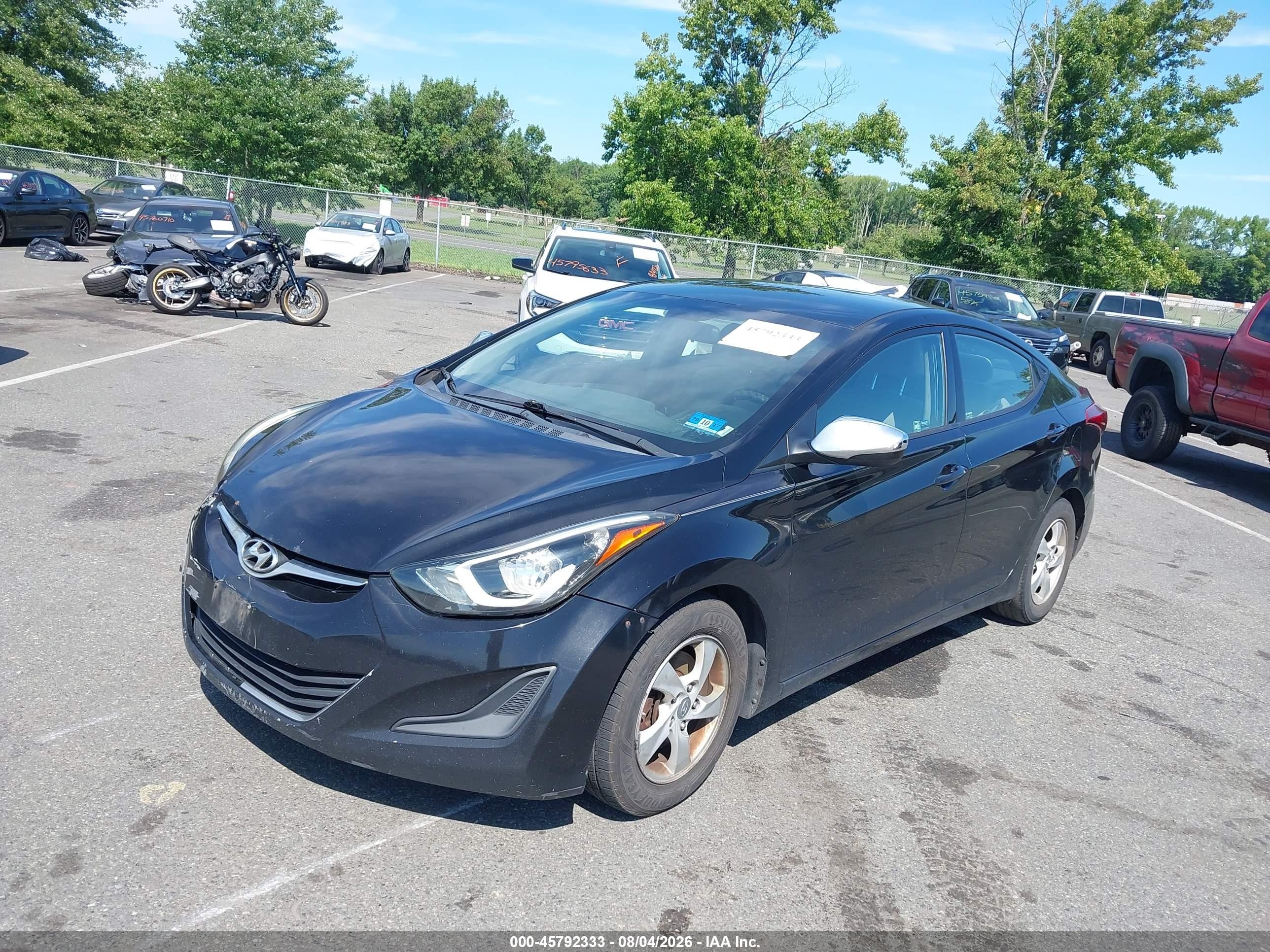 2014 Hyundai Elantra Se Black vin: KMHDH4AE5EU218720