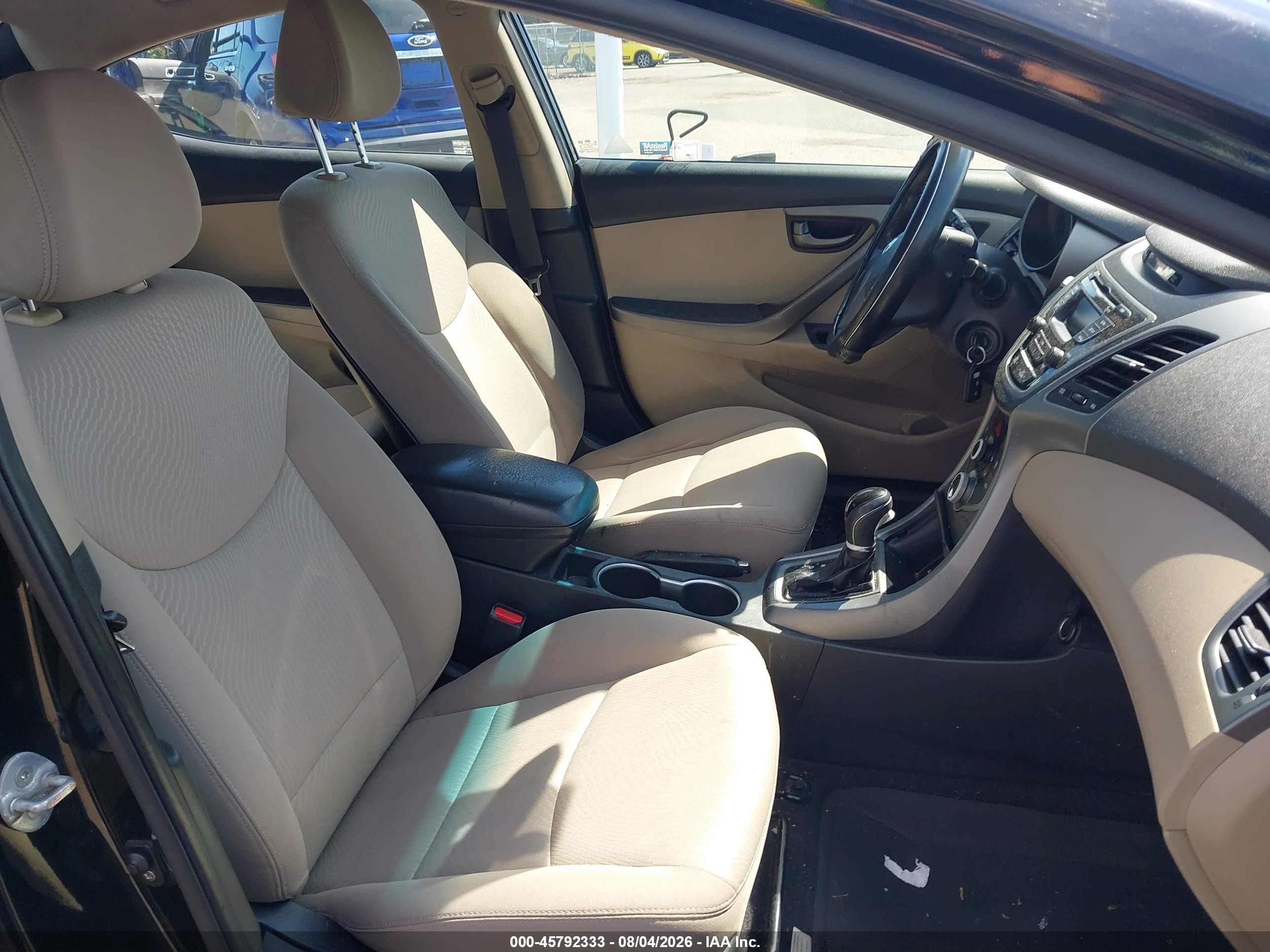 2014 Hyundai Elantra Se Black vin: KMHDH4AE5EU218720