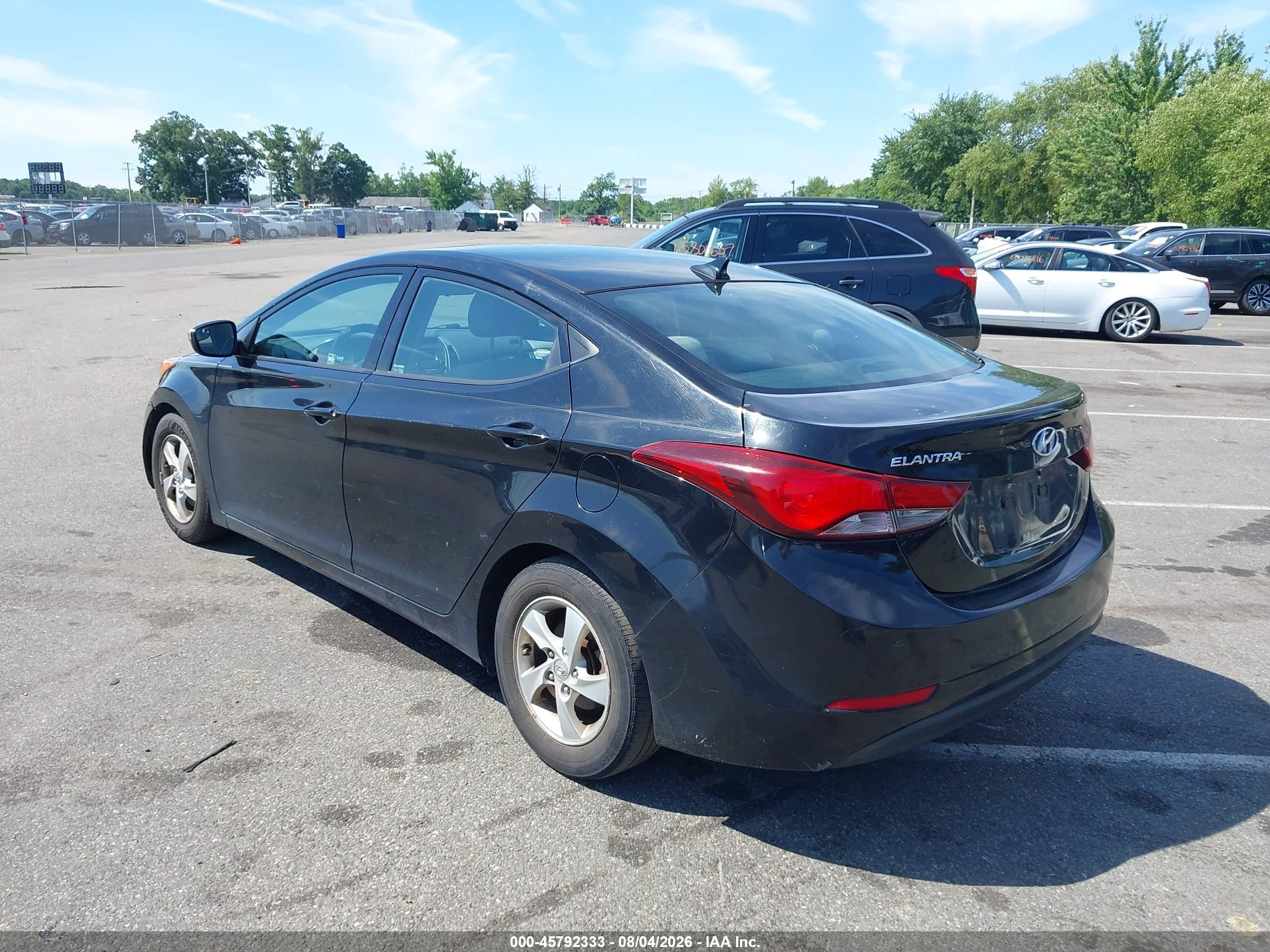 2014 Hyundai Elantra Se Black vin: KMHDH4AE5EU218720