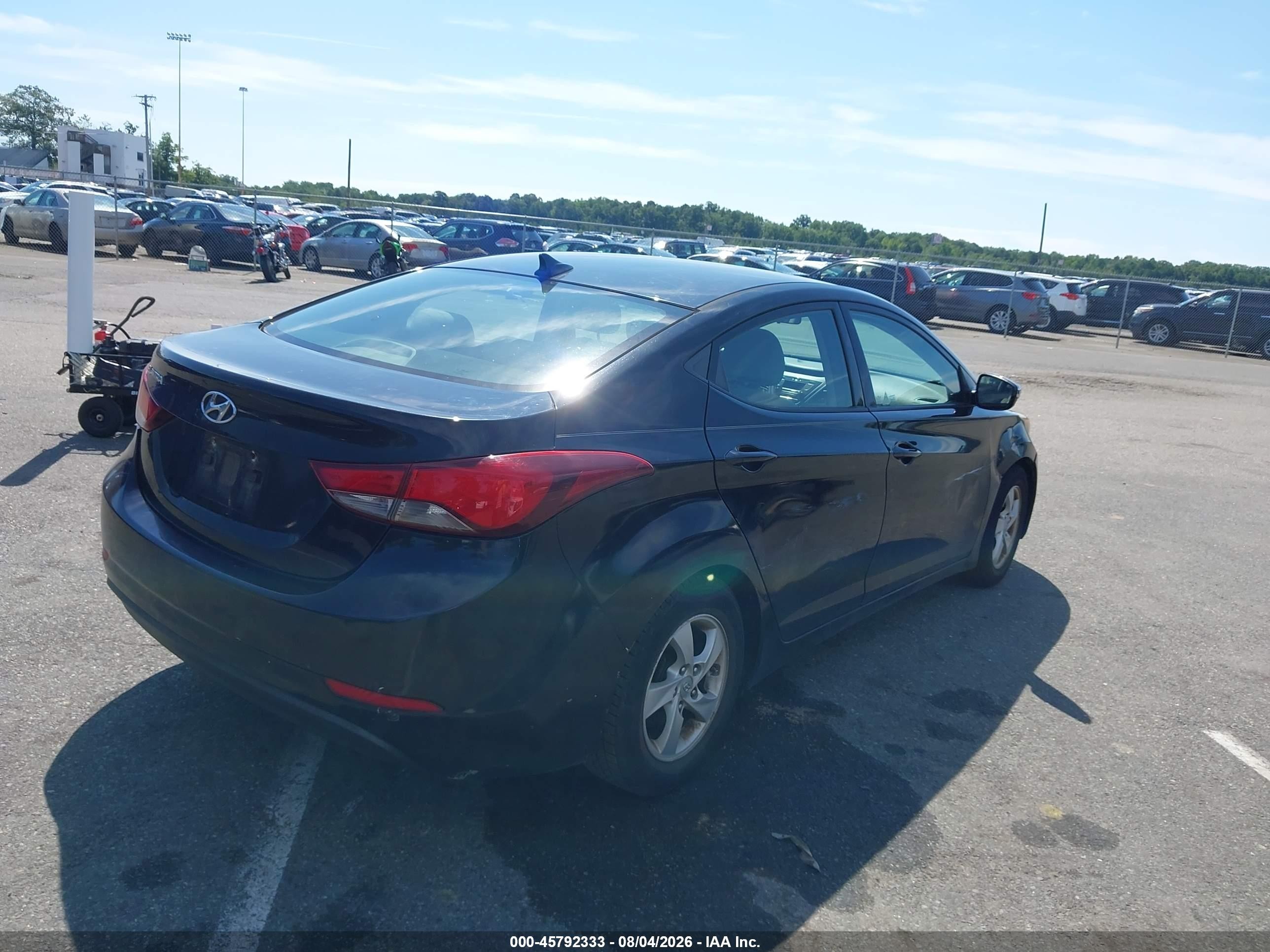 2014 Hyundai Elantra Se Black vin: KMHDH4AE5EU218720