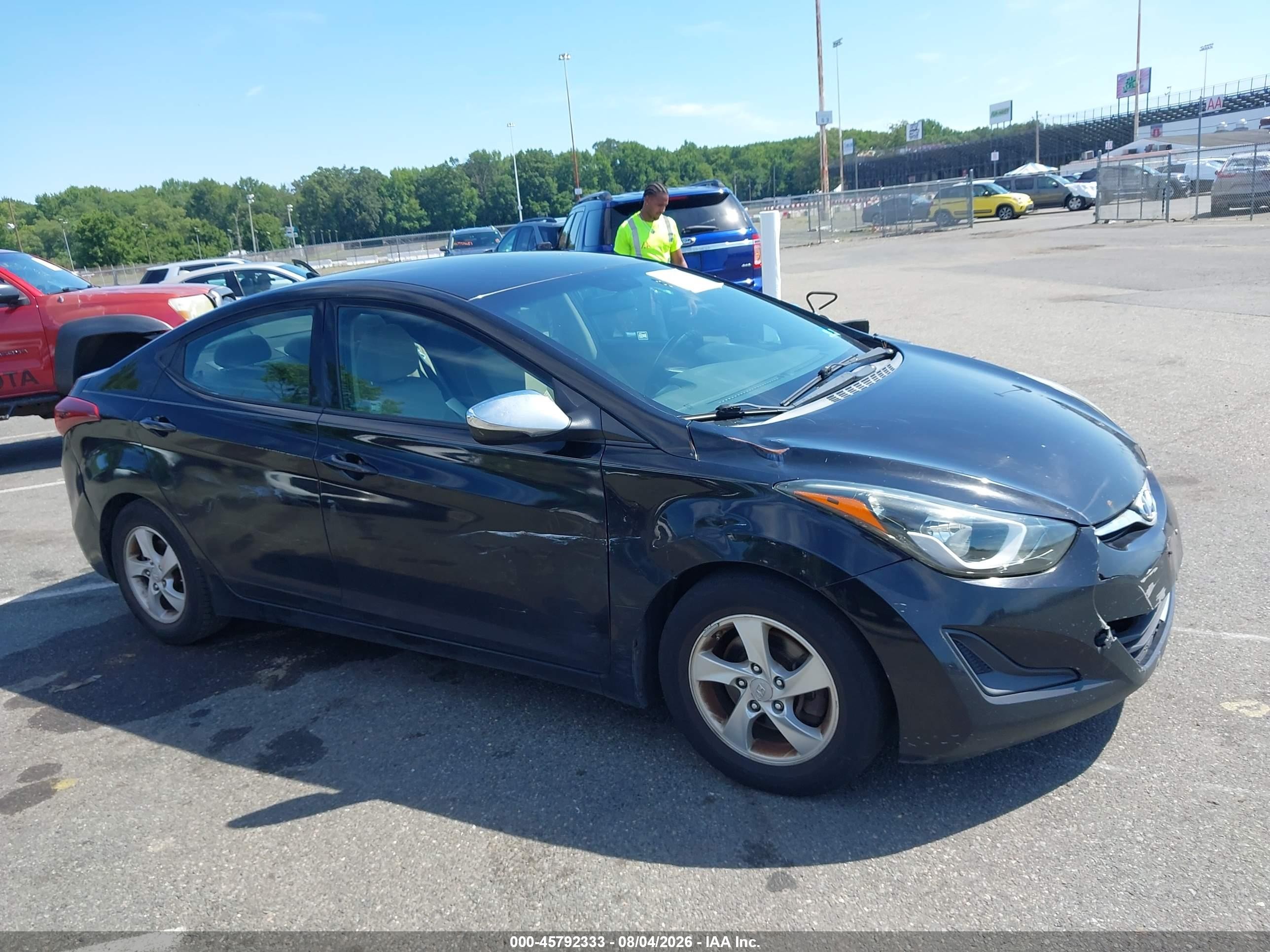 2014 Hyundai Elantra Se Black vin: KMHDH4AE5EU218720