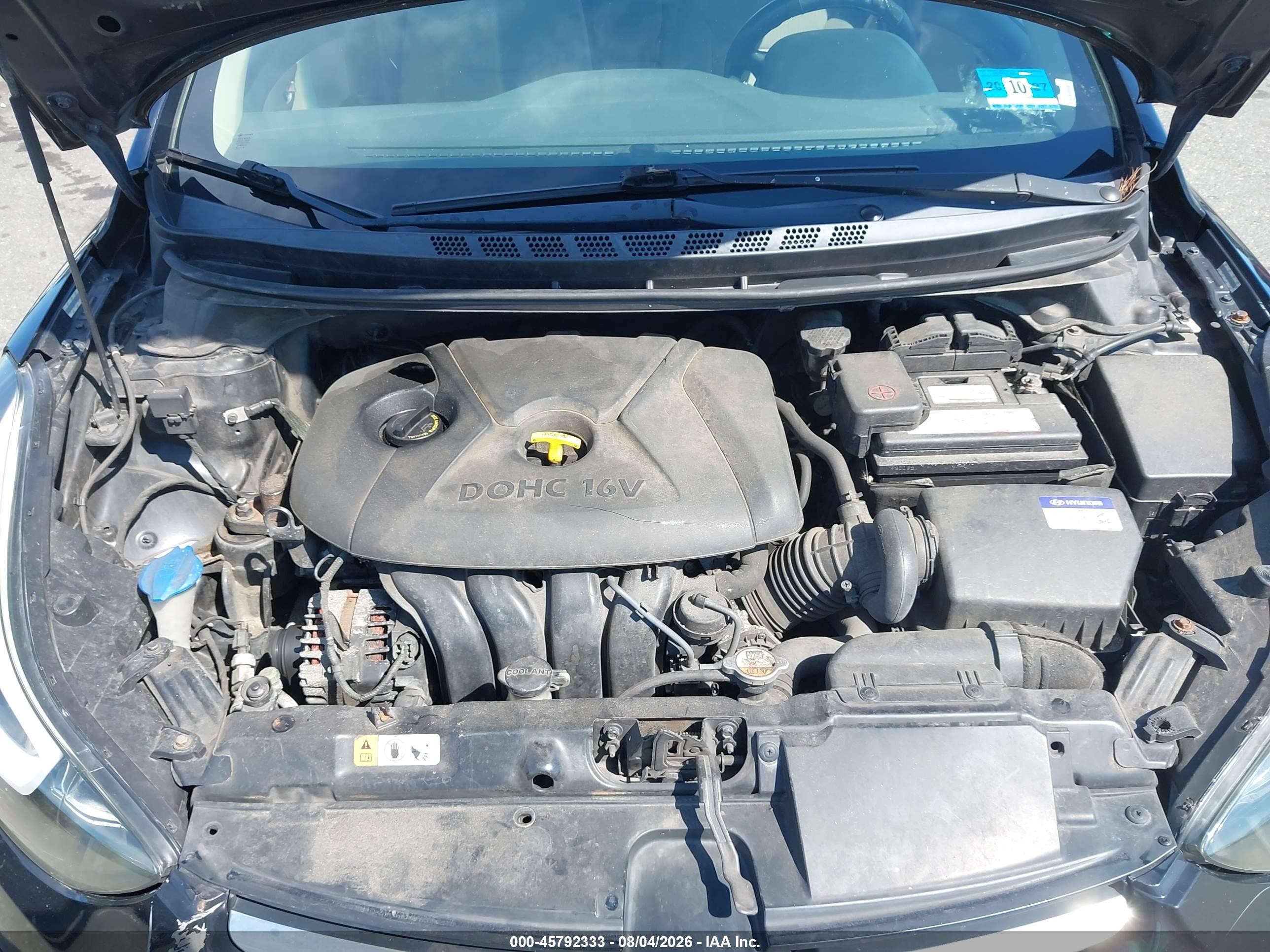 2014 Hyundai Elantra Se Black vin: KMHDH4AE5EU218720