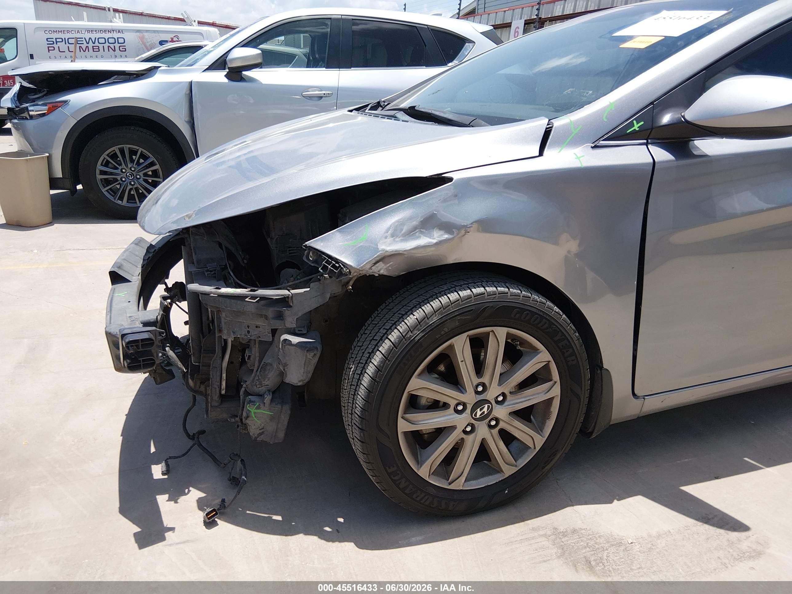 2015 Hyundai Elantra Se Silver vin: KMHDH4AE5FU304577