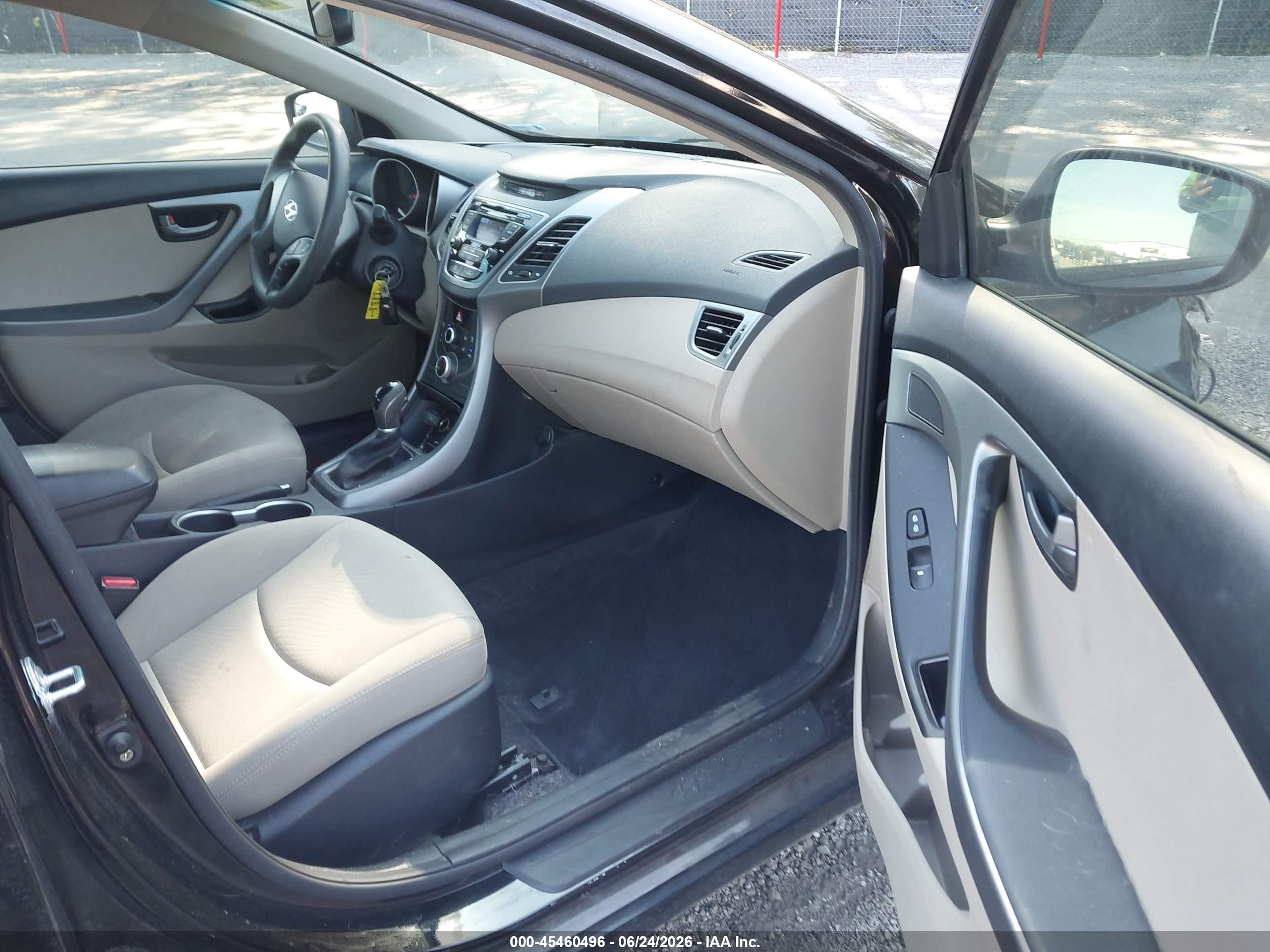 2015 Hyundai Elantra Se Black vin: KMHDH4AE5FU320729