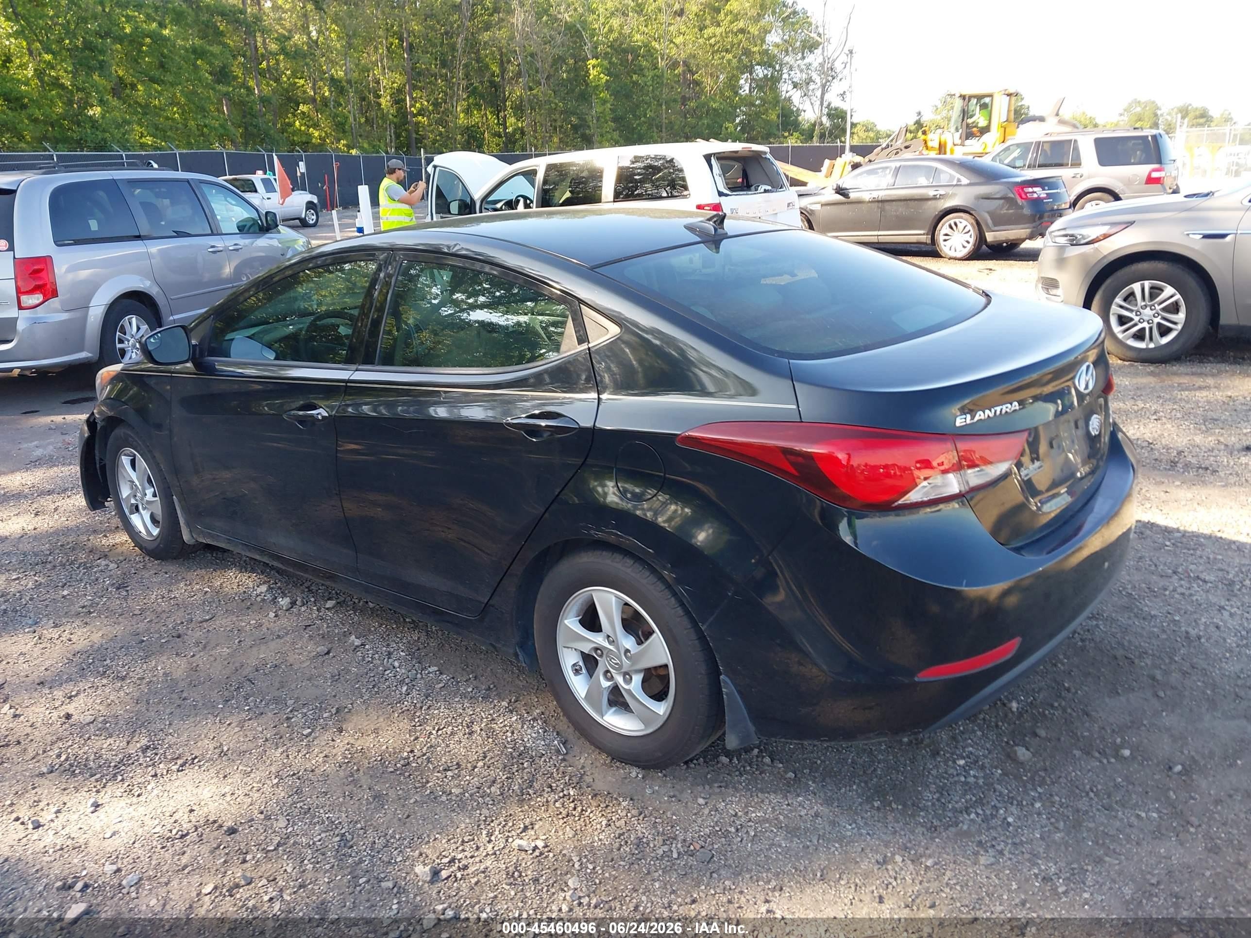 2015 Hyundai Elantra Se Black vin: KMHDH4AE5FU320729